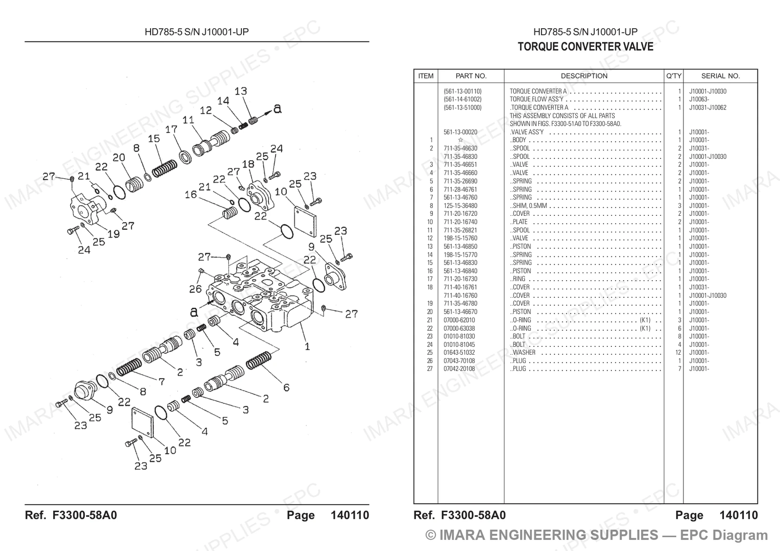 Komatsu HD785-5 Parts Diagram