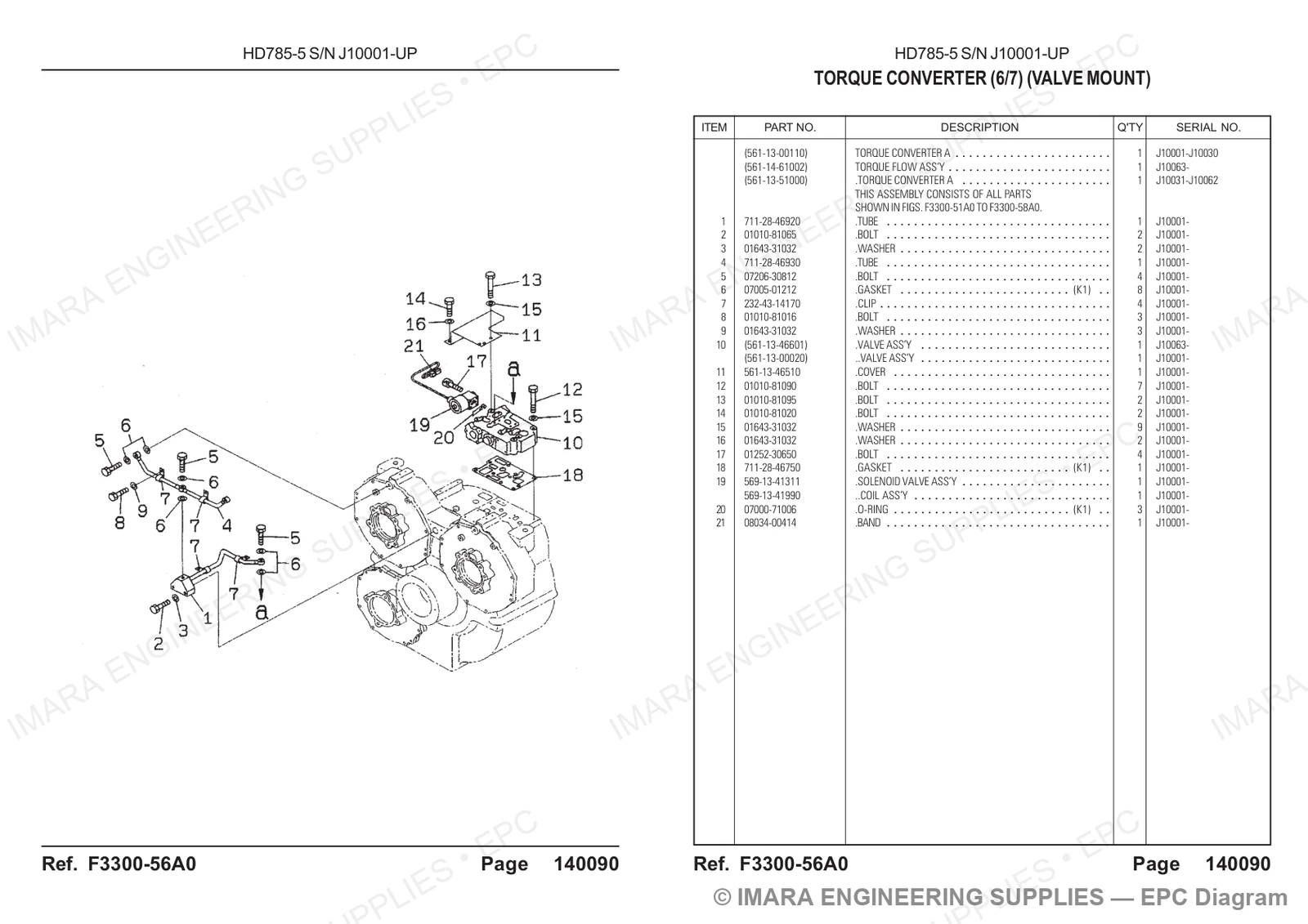 Komatsu HD785-5 Parts Diagram