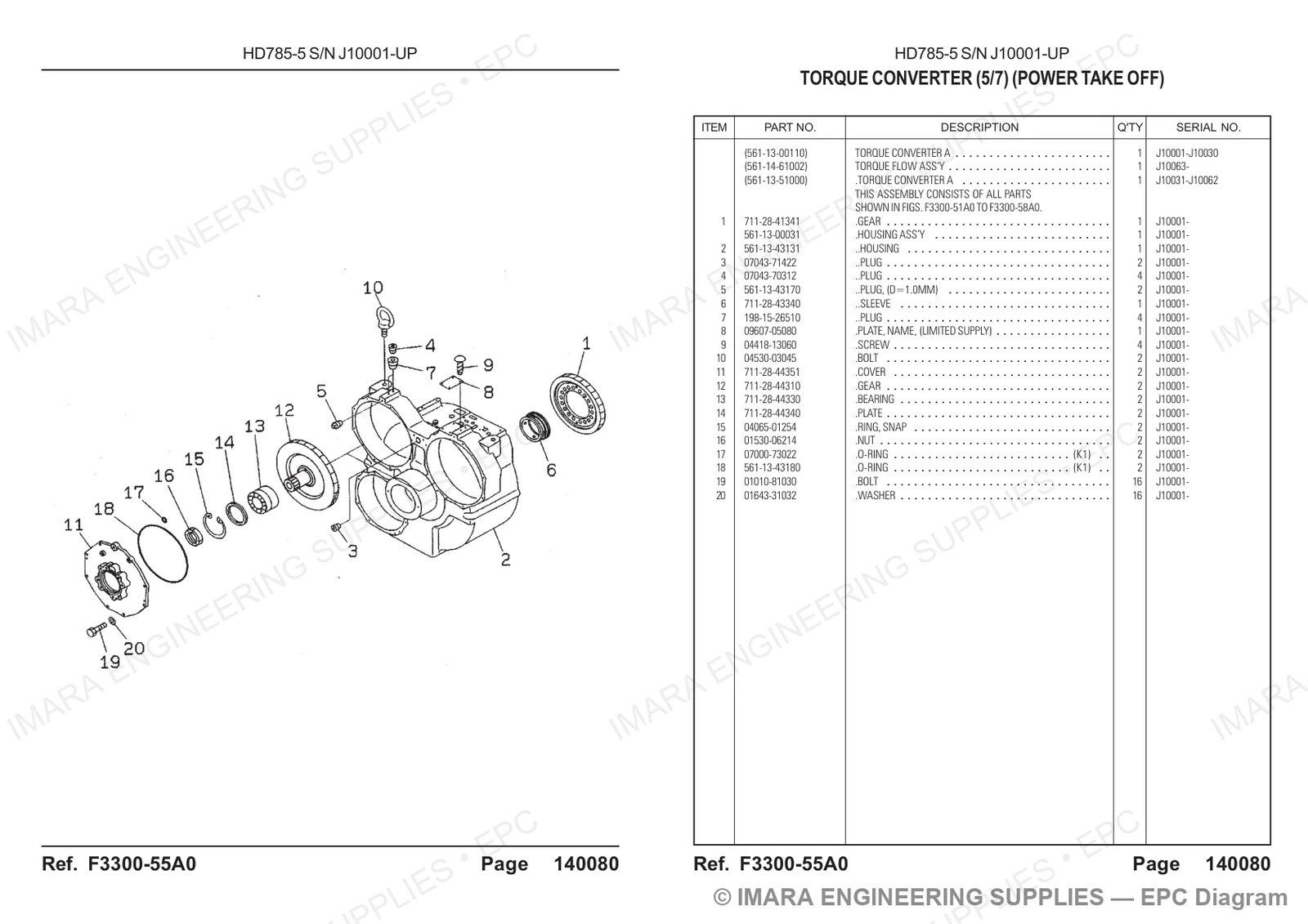 Komatsu HD785-5 Parts Diagram