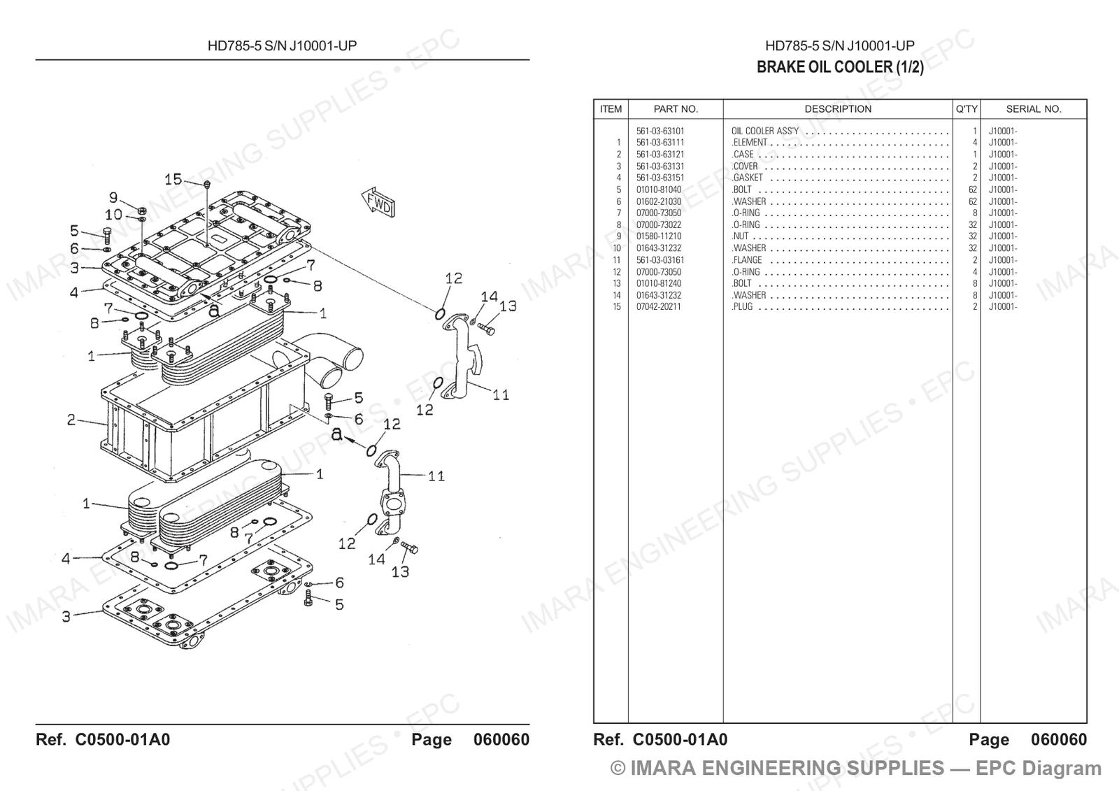 Komatsu HD785-5 Parts Diagram