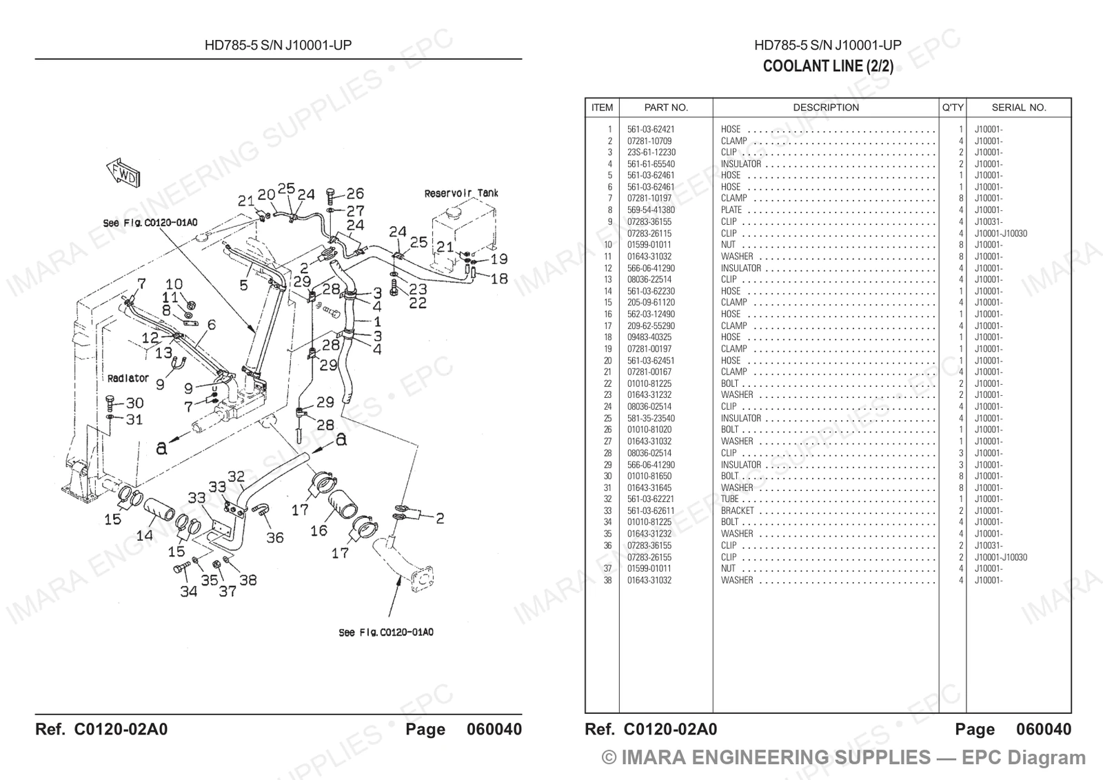 Komatsu HD785-5 Parts Diagram