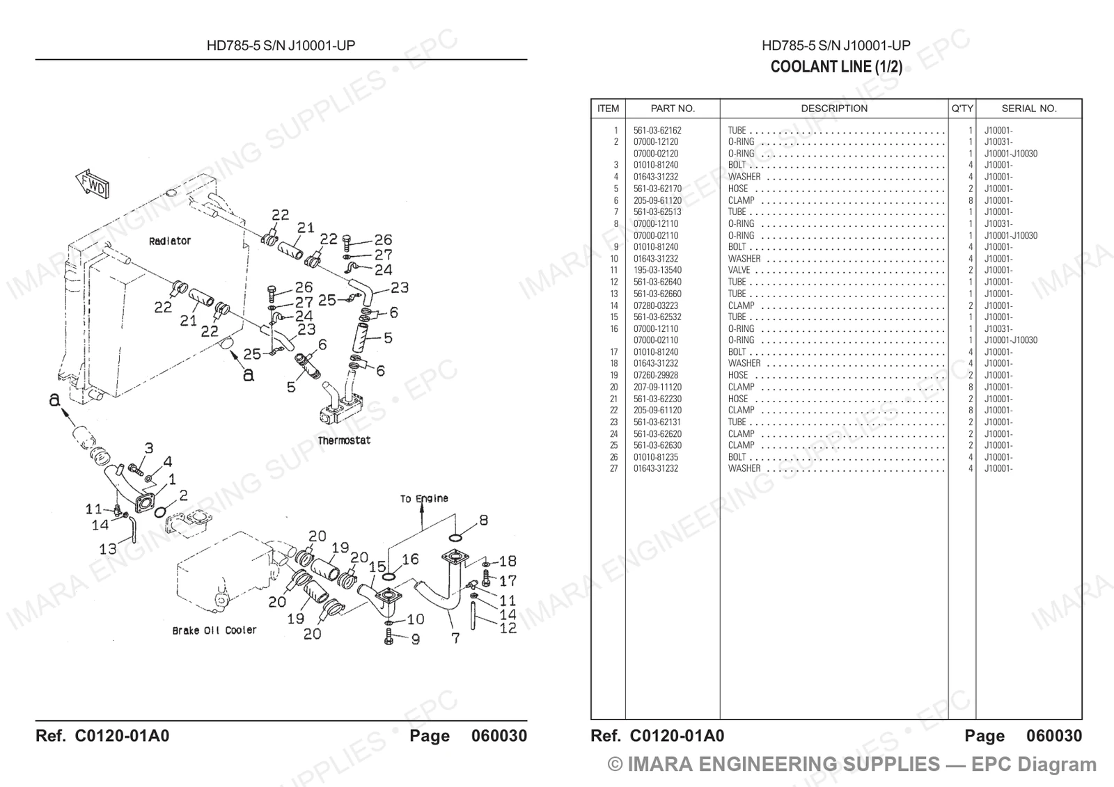 Komatsu HD785-5 Parts Diagram