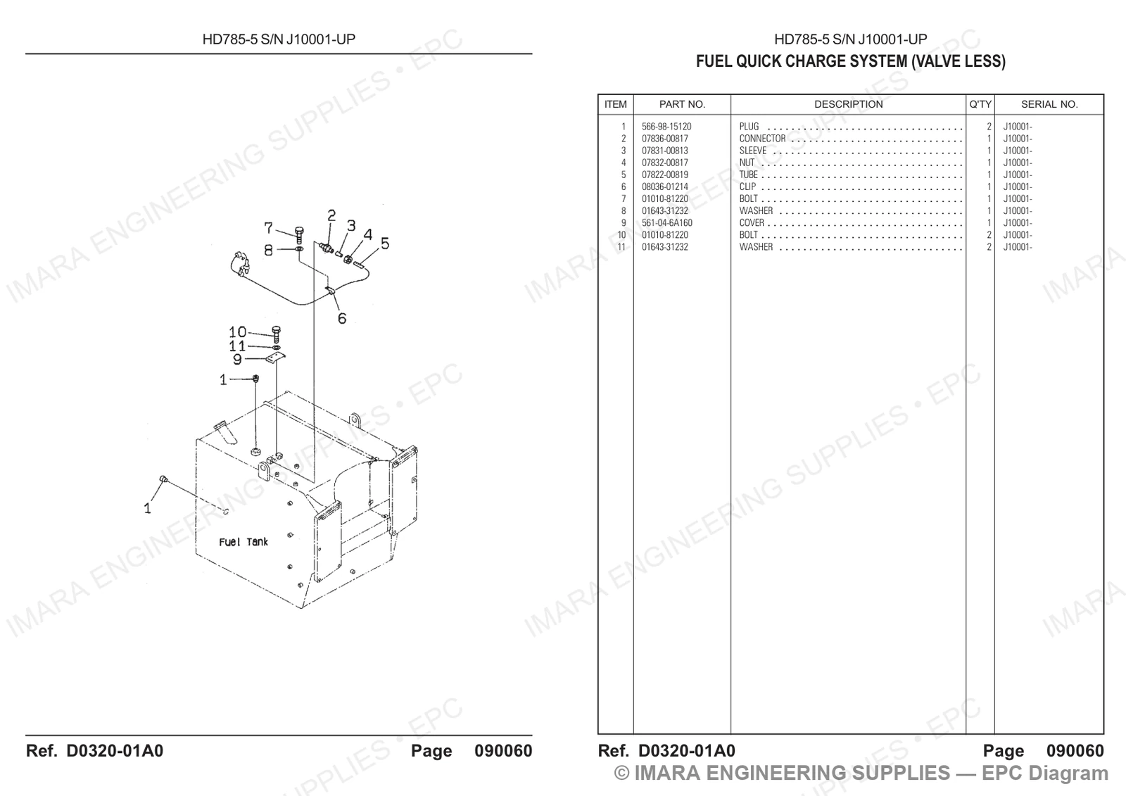 Komatsu HD785-5 Parts Diagram