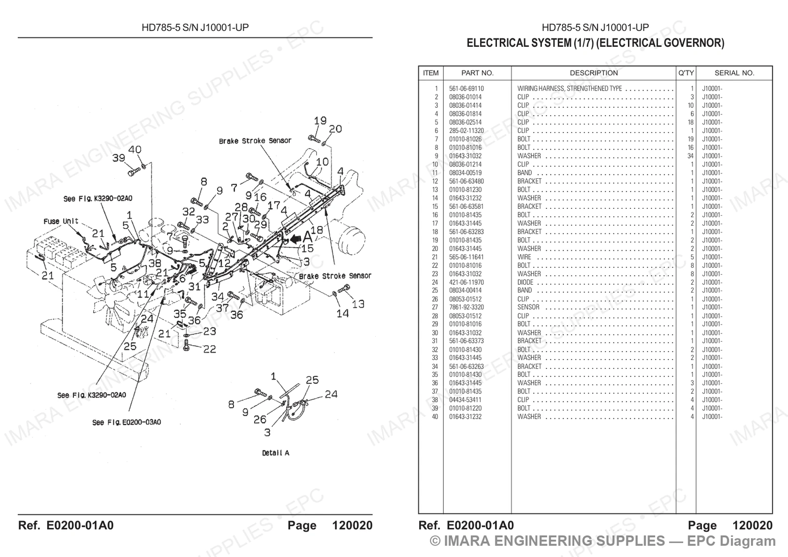 Komatsu HD785-5 Parts Diagram