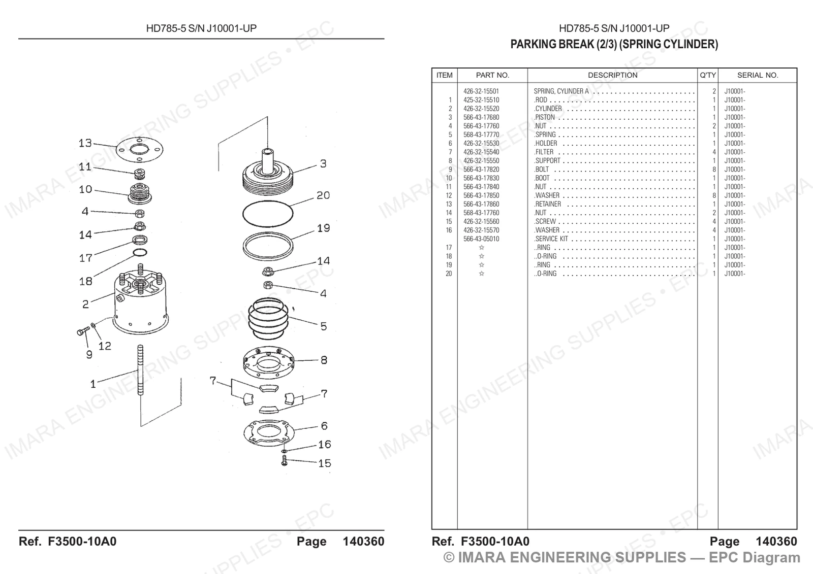 Komatsu HD785-5 Parts Diagram