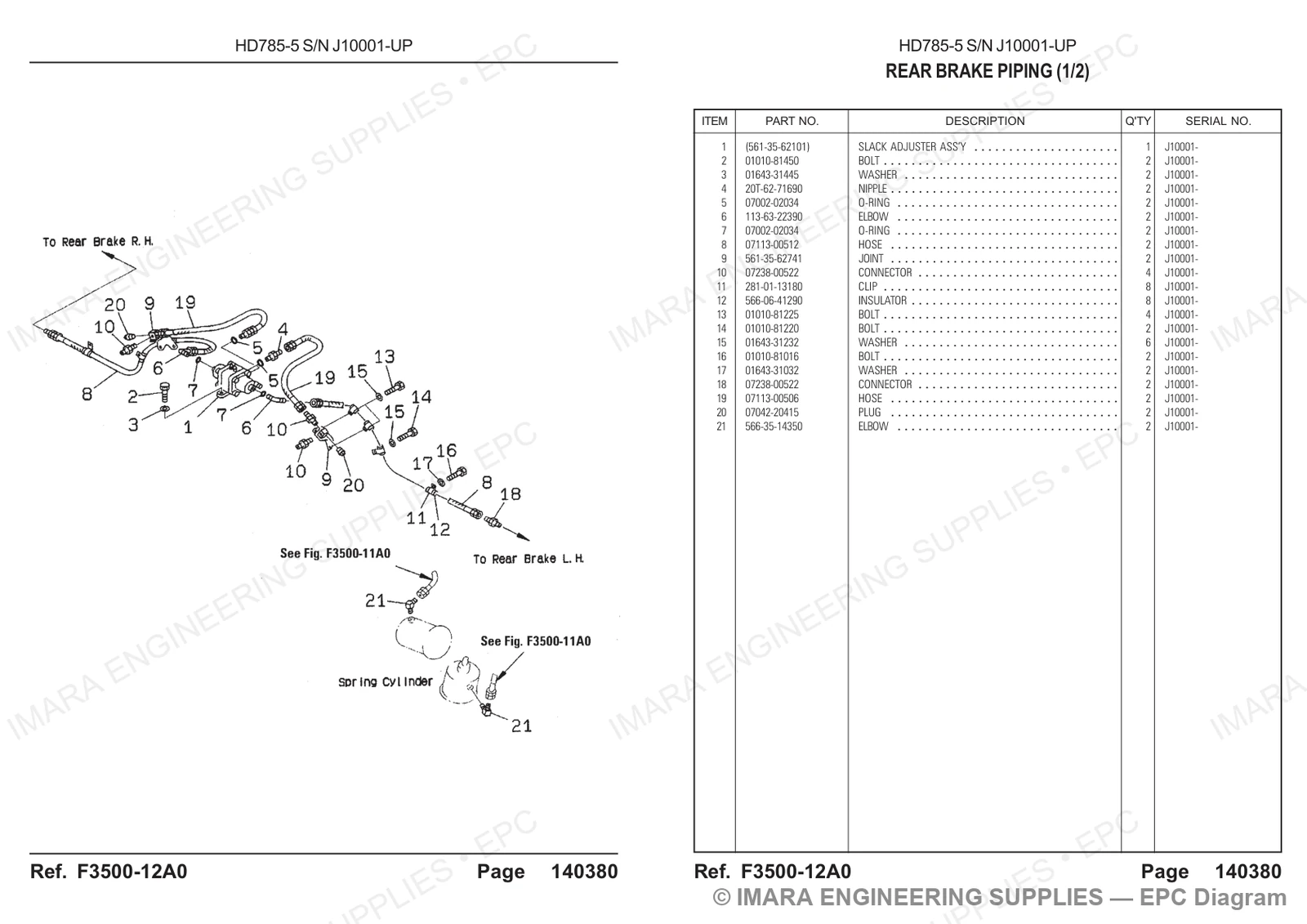 Komatsu HD785-5 Parts Diagram