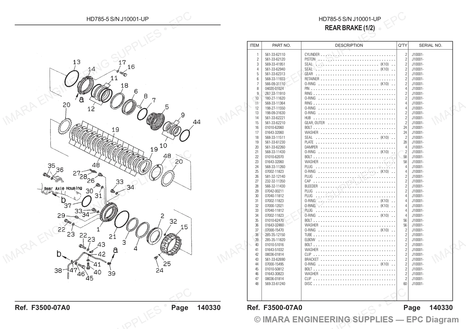 Komatsu HD785-5 Parts Diagram