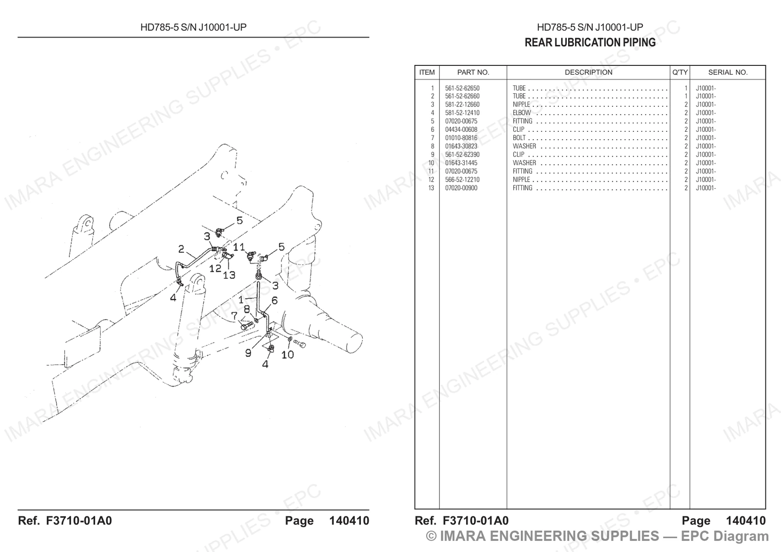 Komatsu HD785-5 Parts Diagram