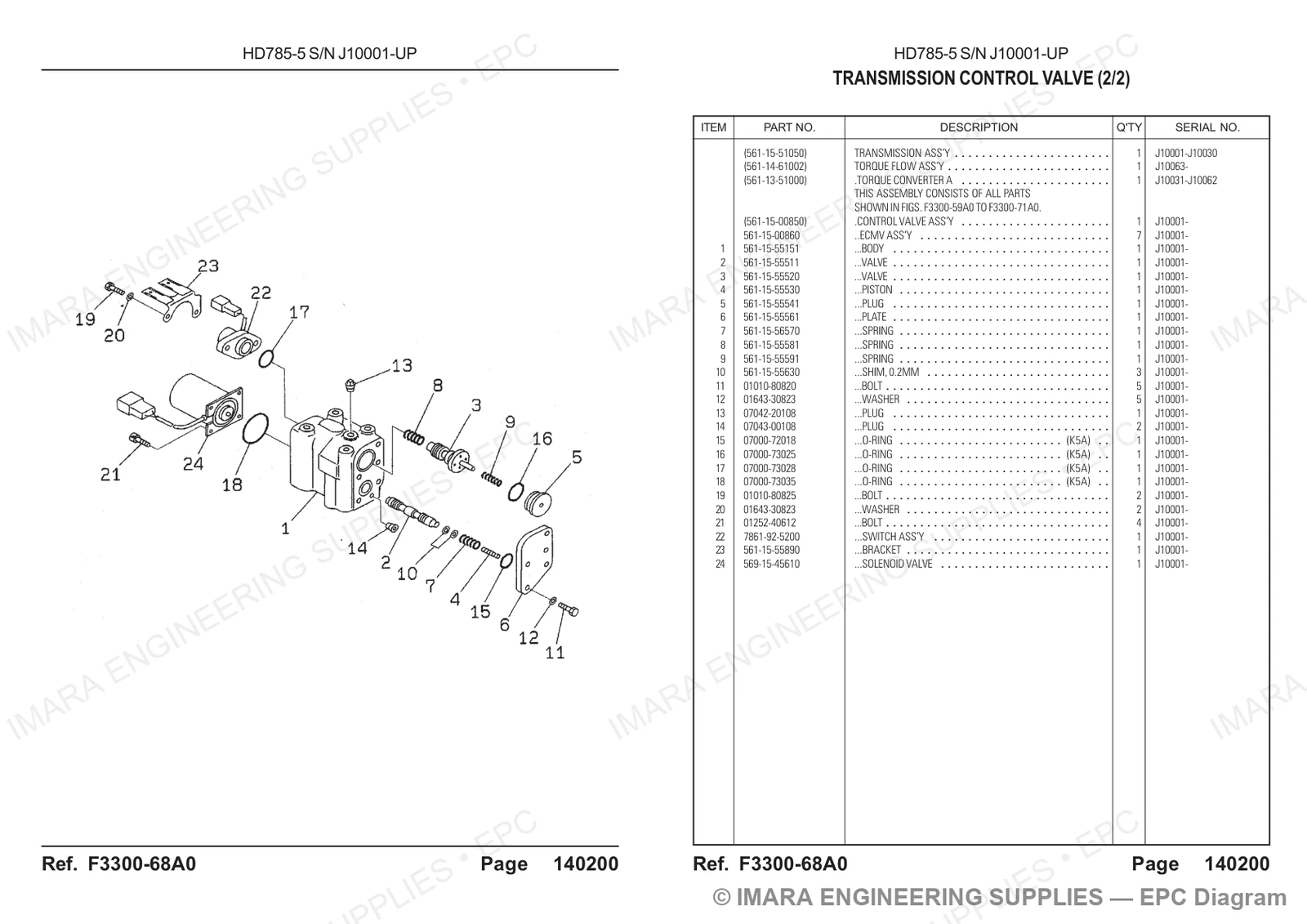 Komatsu HD785-5 Parts Diagram
