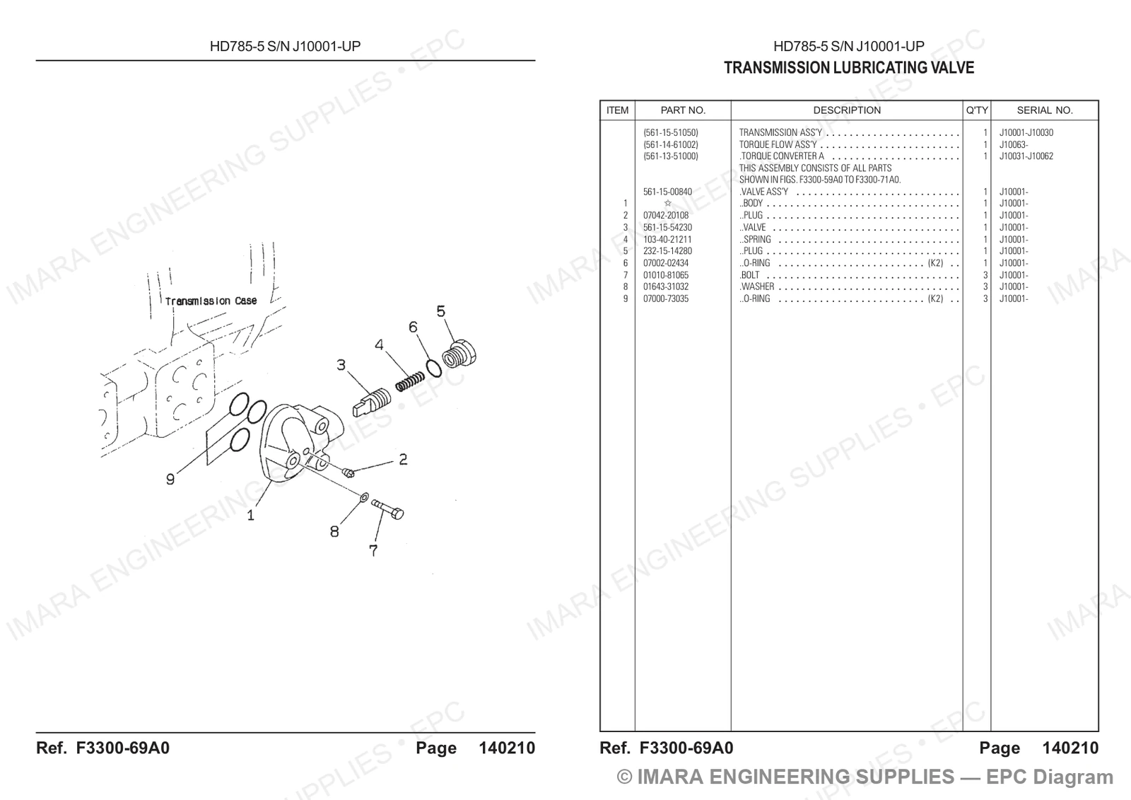 Komatsu HD785-5 Parts Diagram
