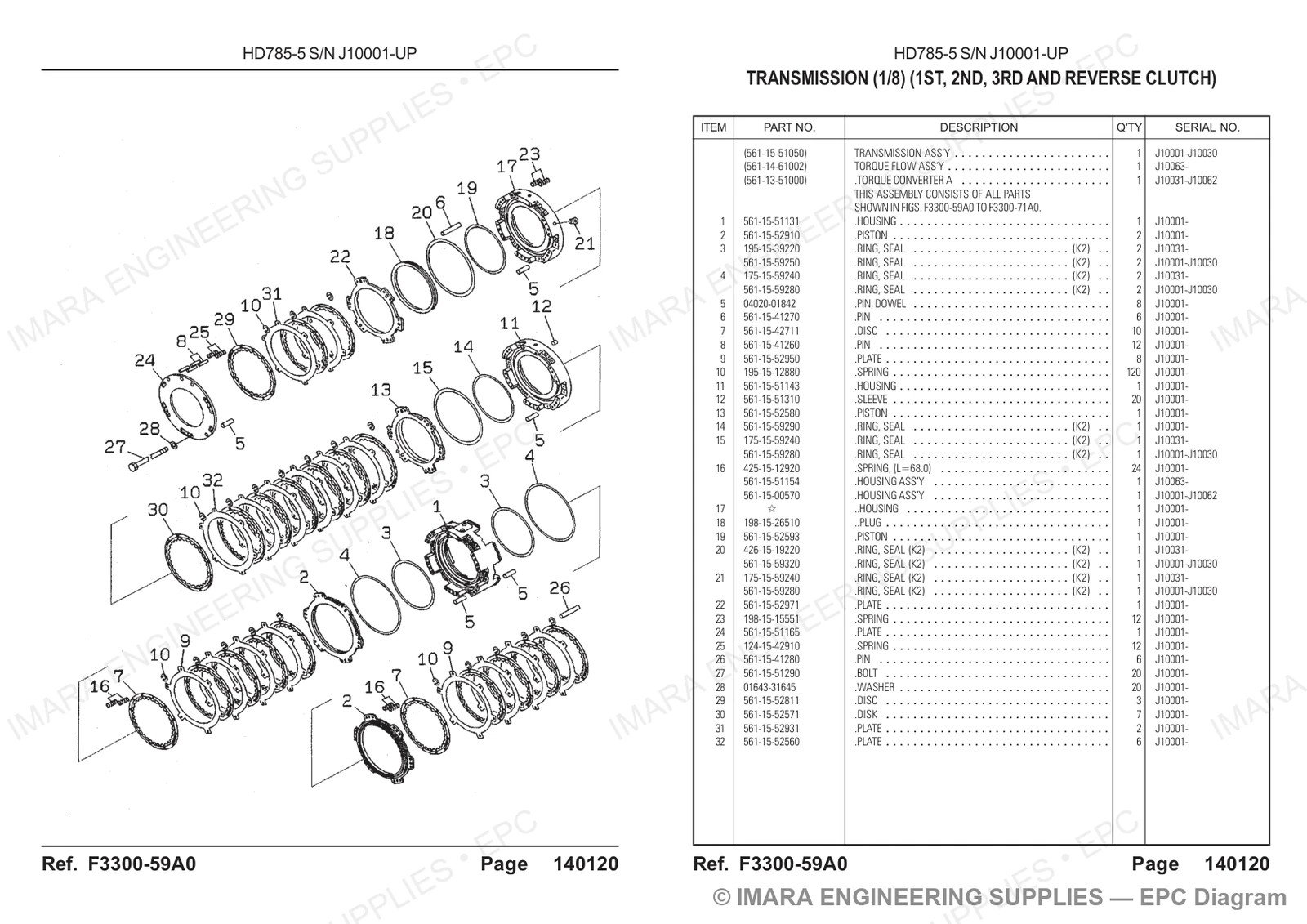 Komatsu HD785-5 Parts Diagram