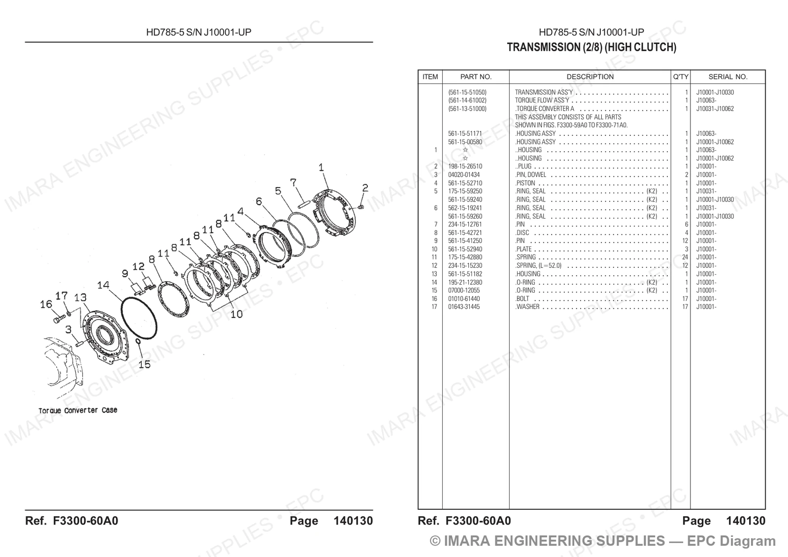 Komatsu HD785-5 Parts Diagram