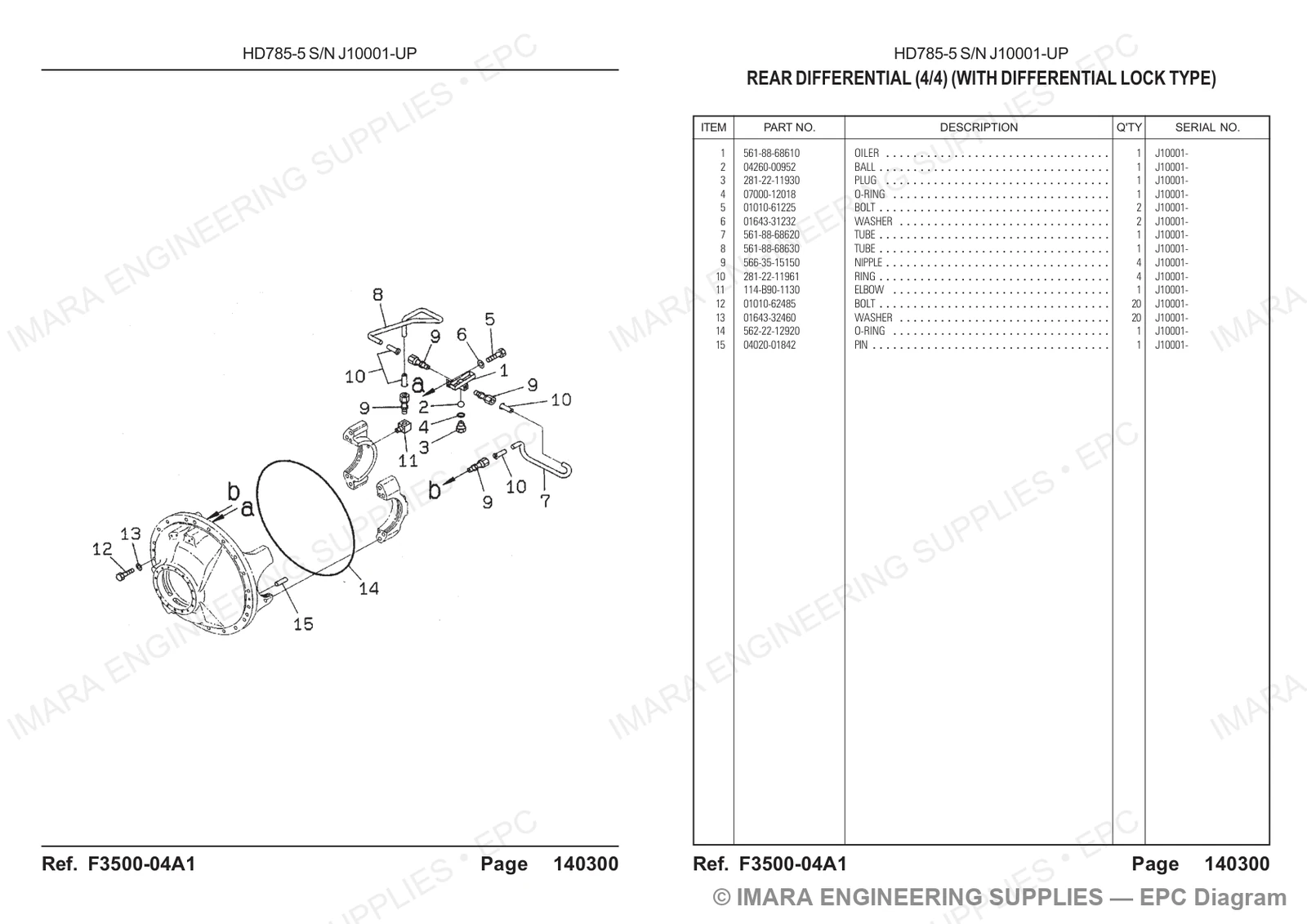 Komatsu HD785-5 Parts Diagram