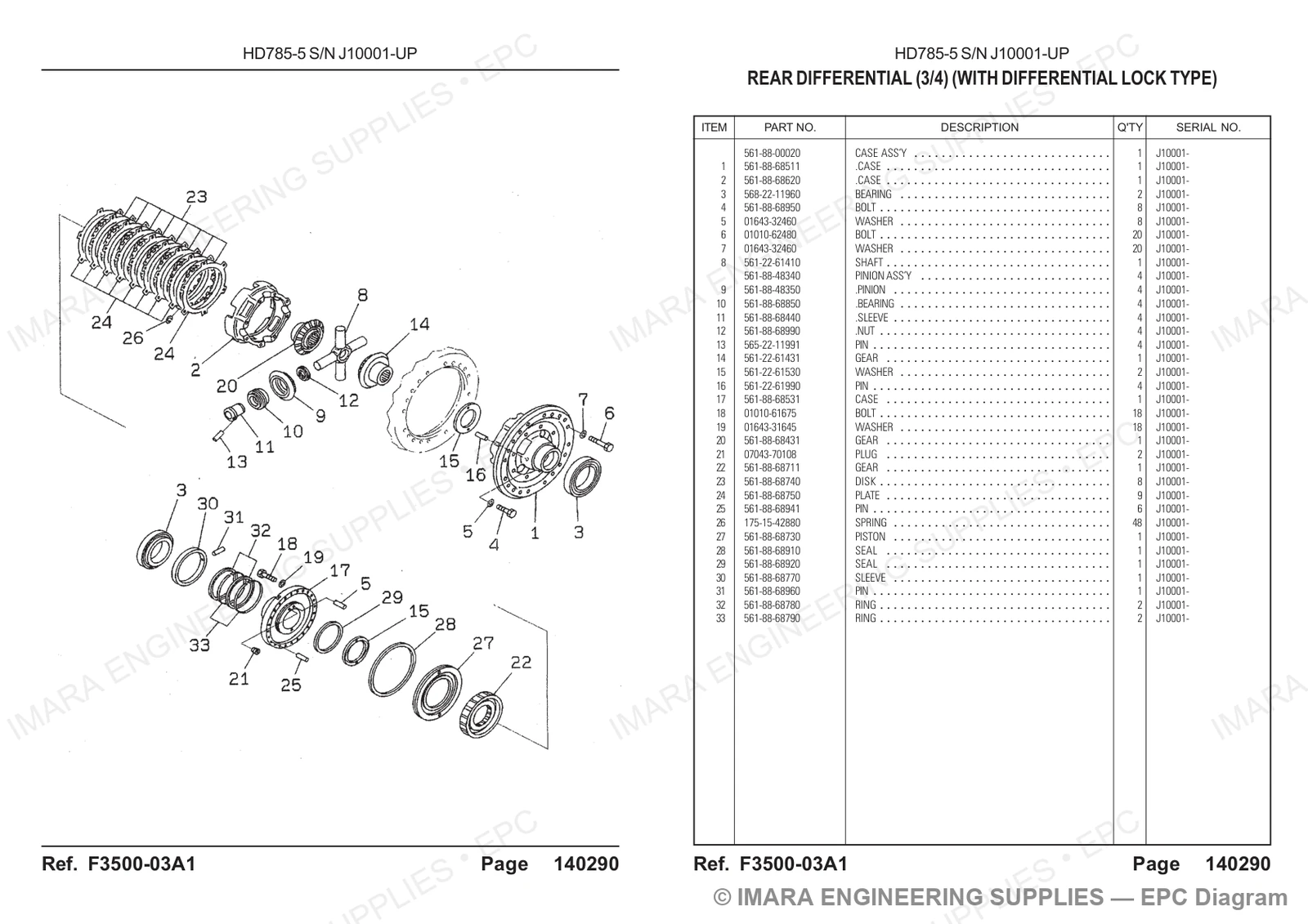Komatsu HD785-5 Parts Diagram