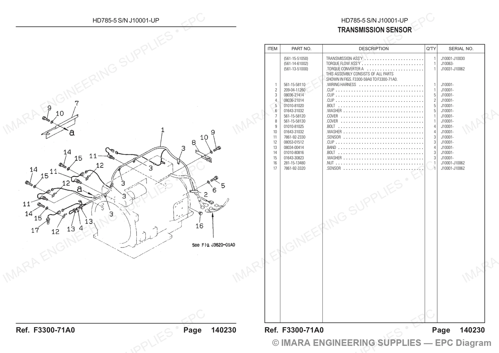 Komatsu HD785-5 Parts Diagram