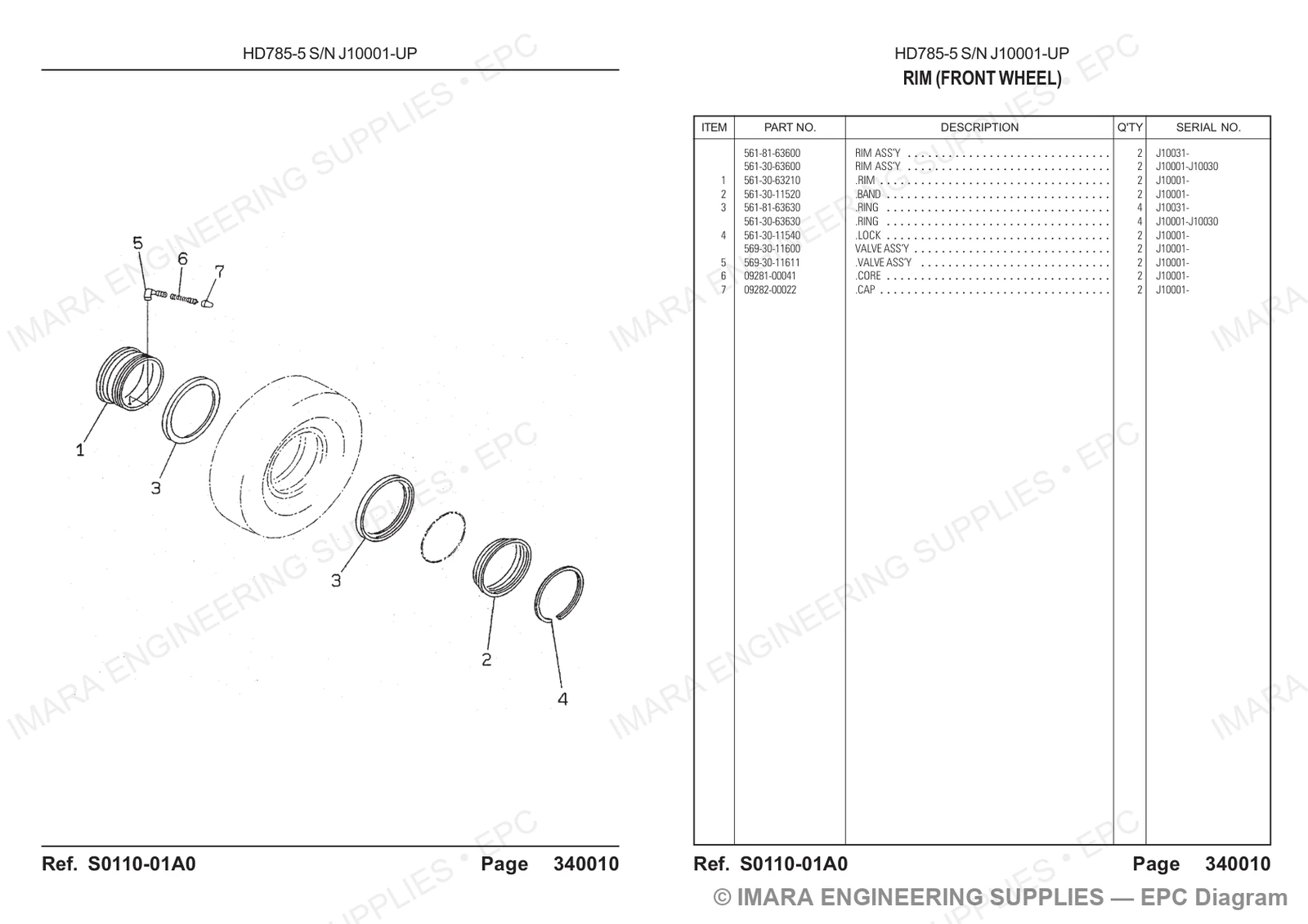 Komatsu HD785-5 Parts Diagram