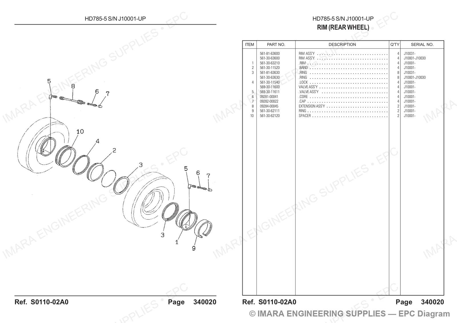 Komatsu HD785-5 Parts Diagram