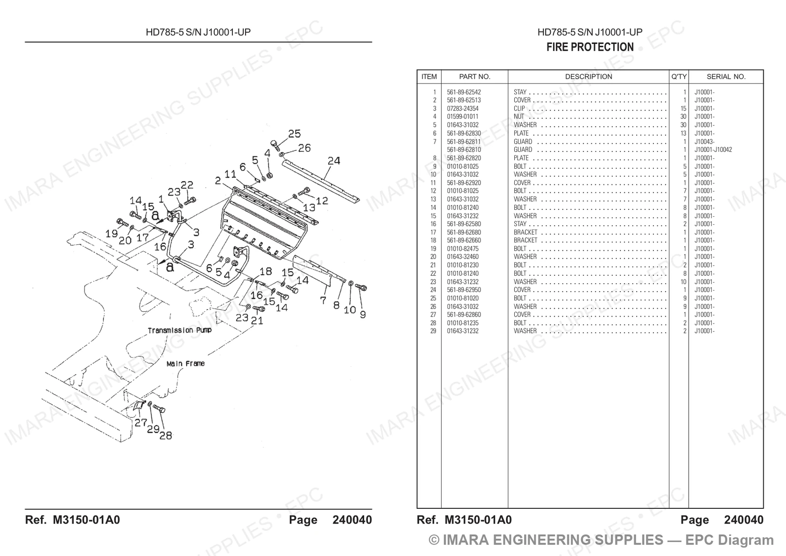 Komatsu HD785-5 Parts Diagram