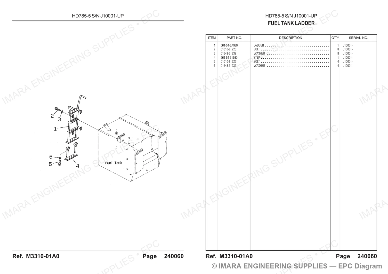 Komatsu HD785-5 Parts Diagram