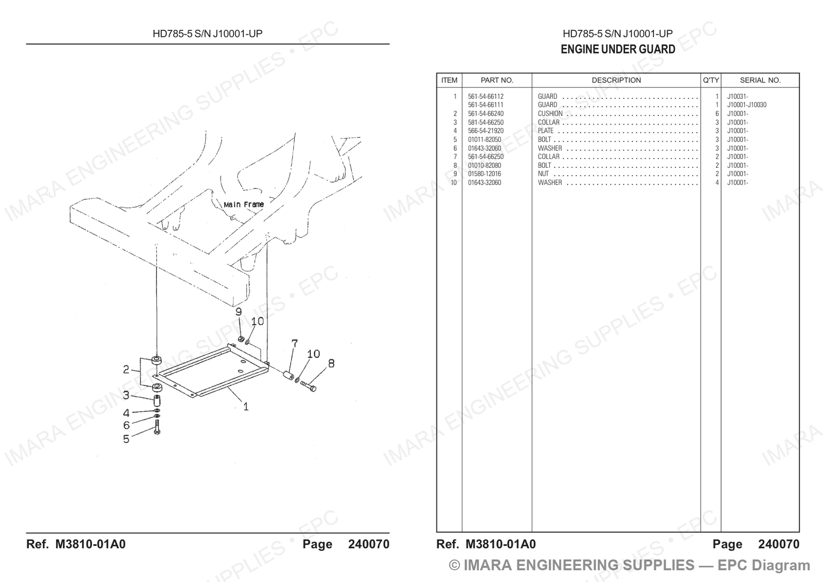 Komatsu HD785-5 Parts Diagram