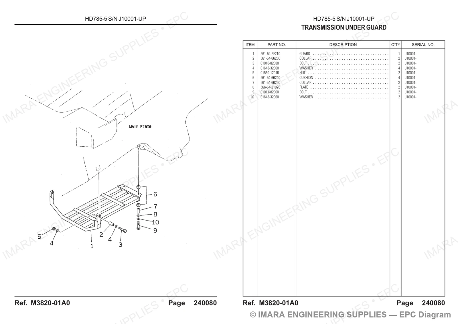 Komatsu HD785-5 Parts Diagram
