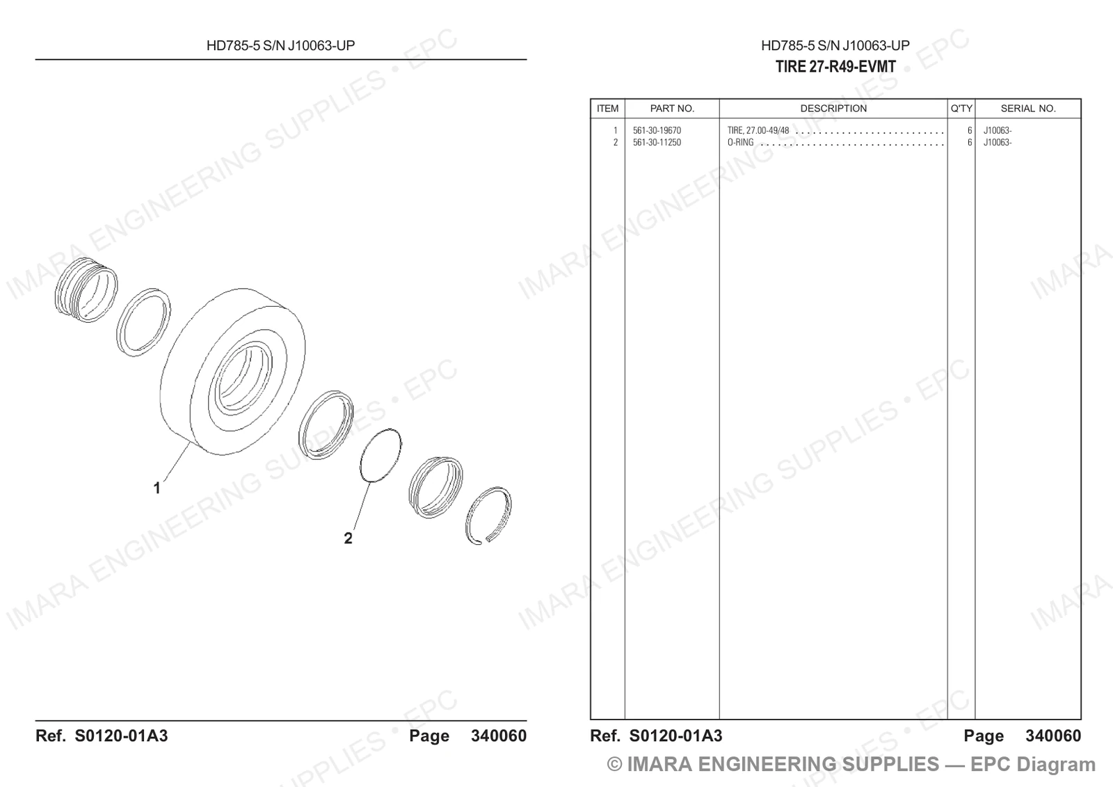 Komatsu HD785-5 Parts Diagram