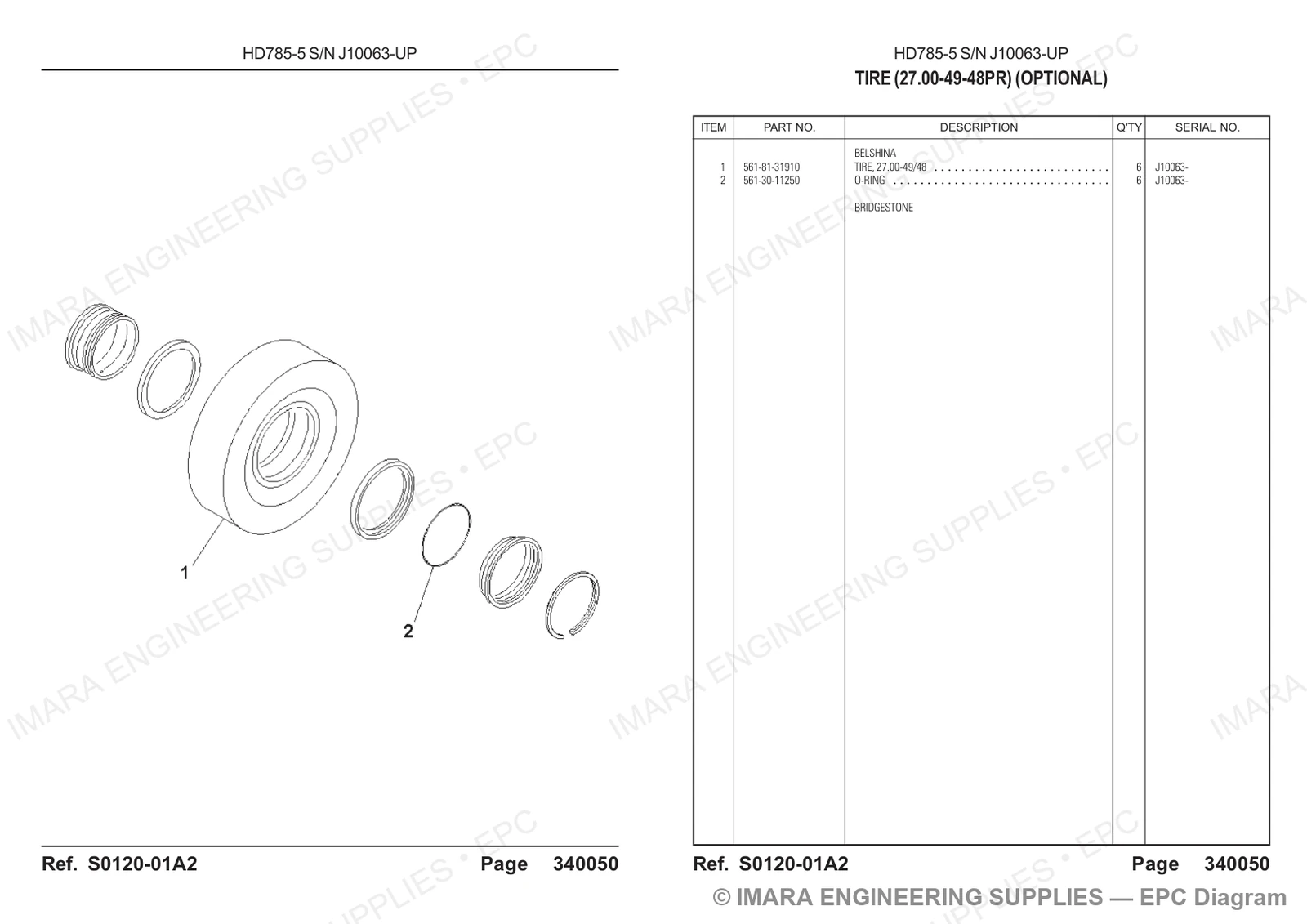 Komatsu HD785-5 Parts Diagram