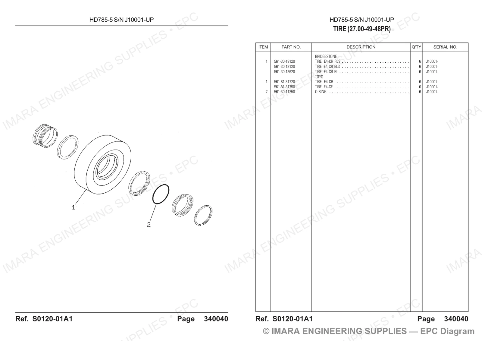 Komatsu HD785-5 Parts Diagram
