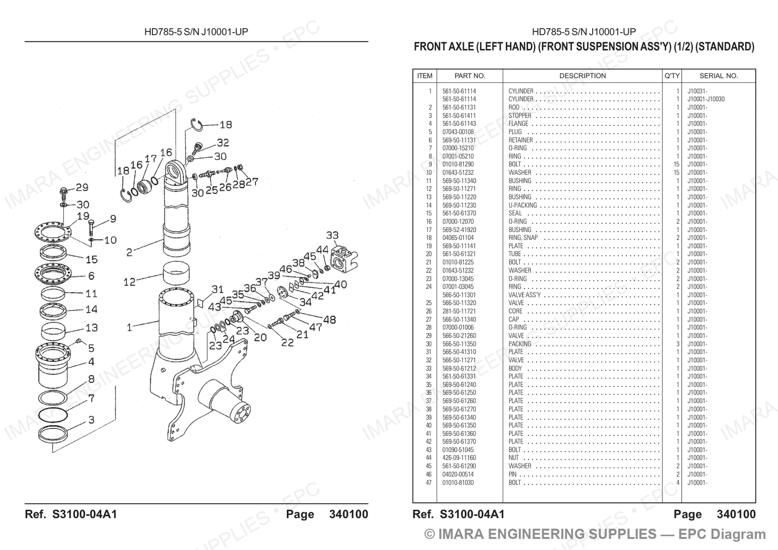 Komatsu HD785-5 Parts Diagram