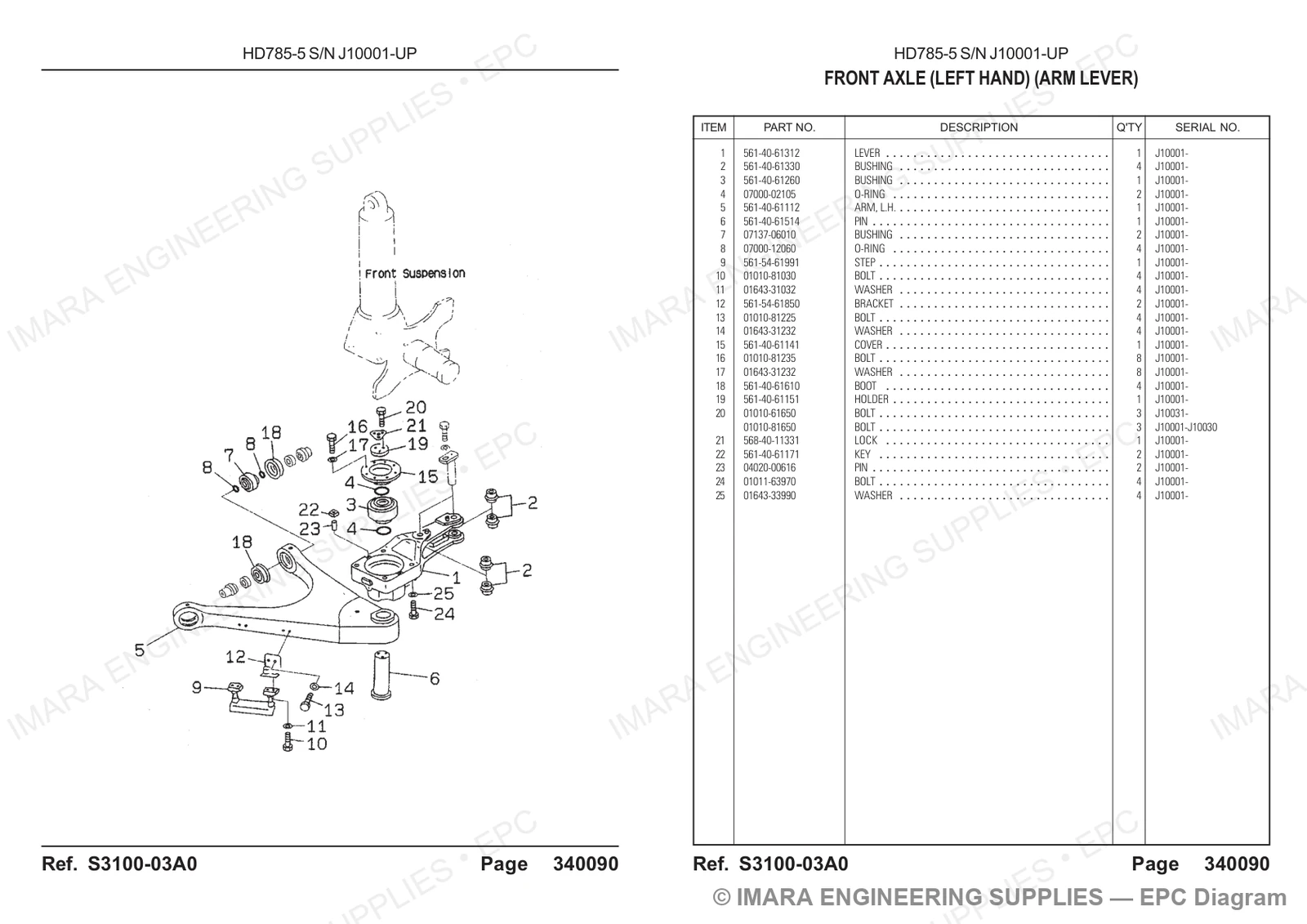 Komatsu HD785-5 Parts Diagram