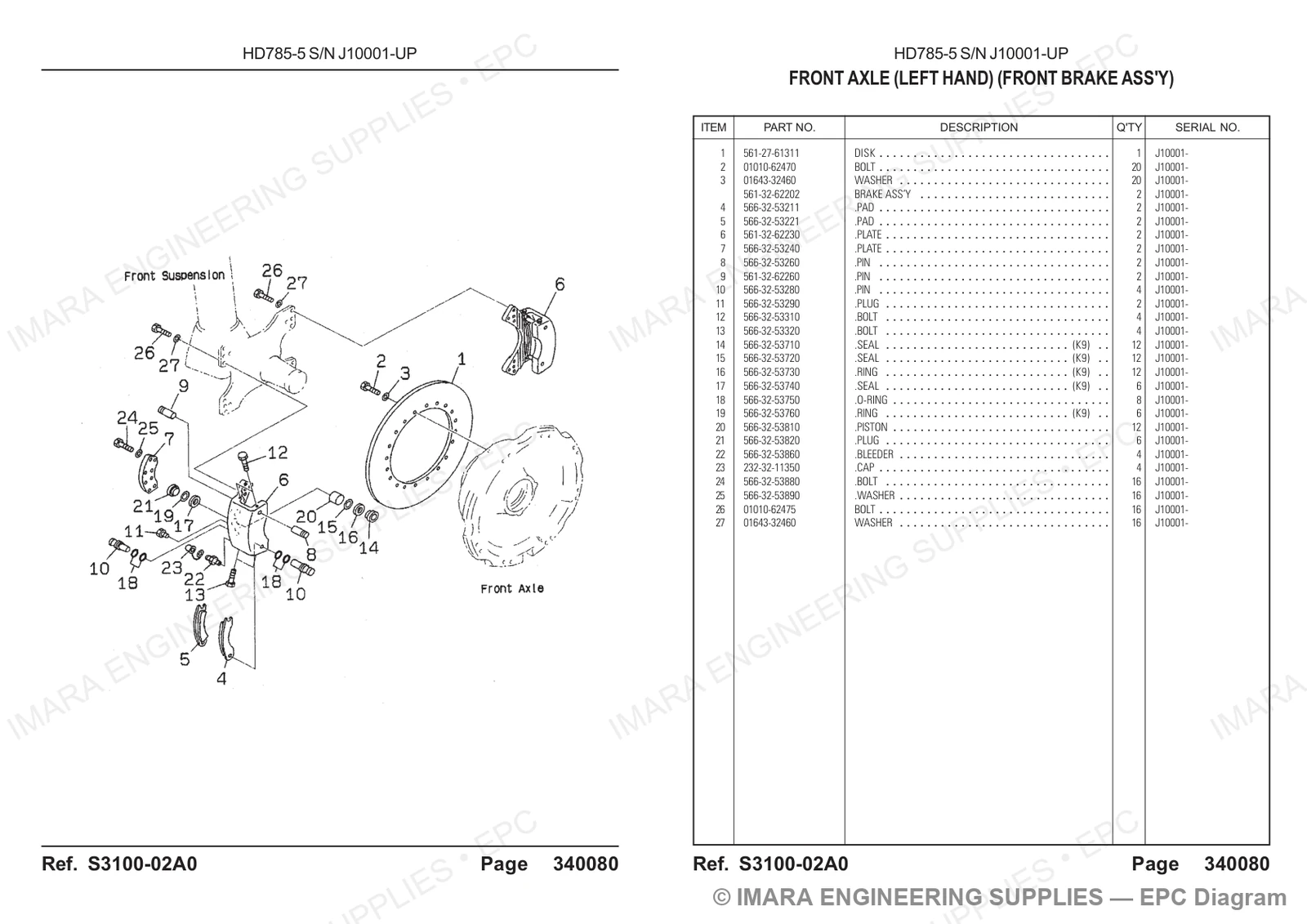 Komatsu HD785-5 Parts Diagram
