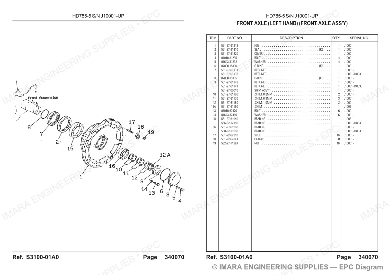 Komatsu HD785-5 Parts Diagram
