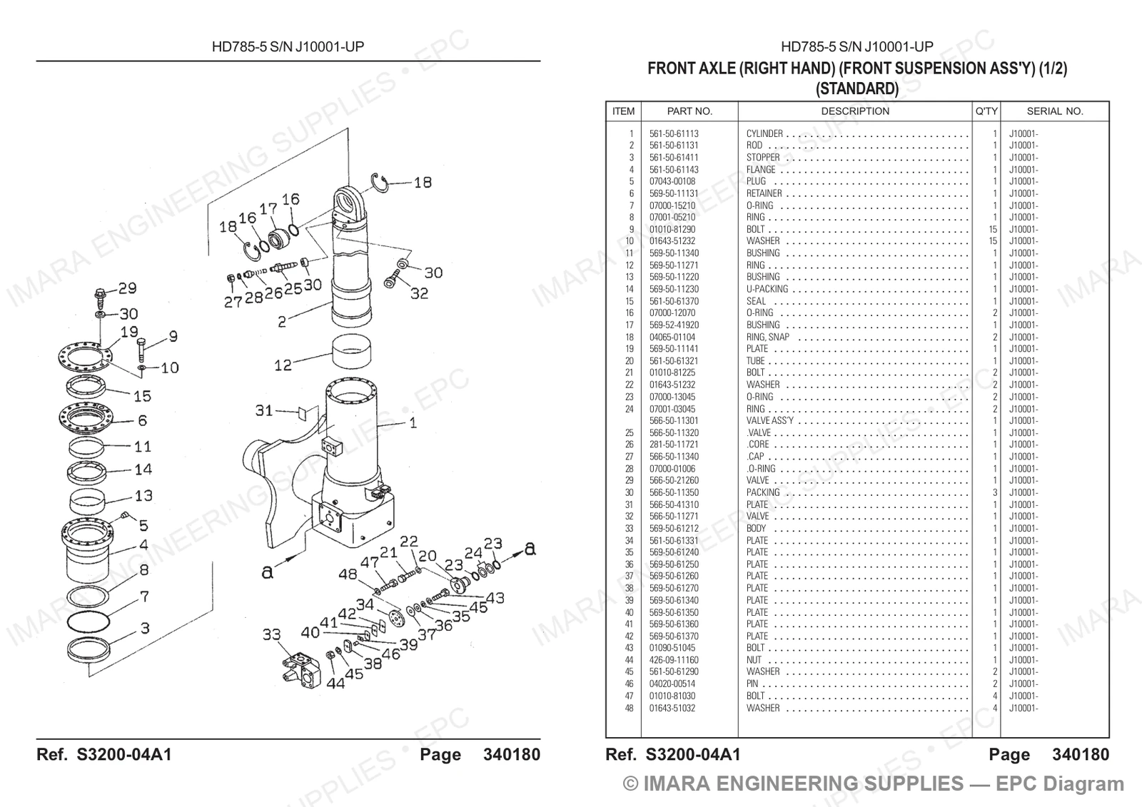 Komatsu HD785-5 Parts Diagram