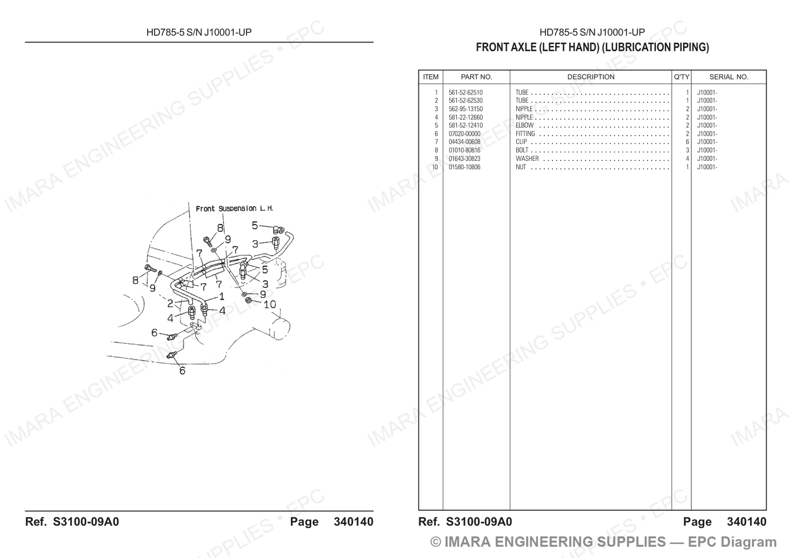Komatsu HD785-5 Parts Diagram