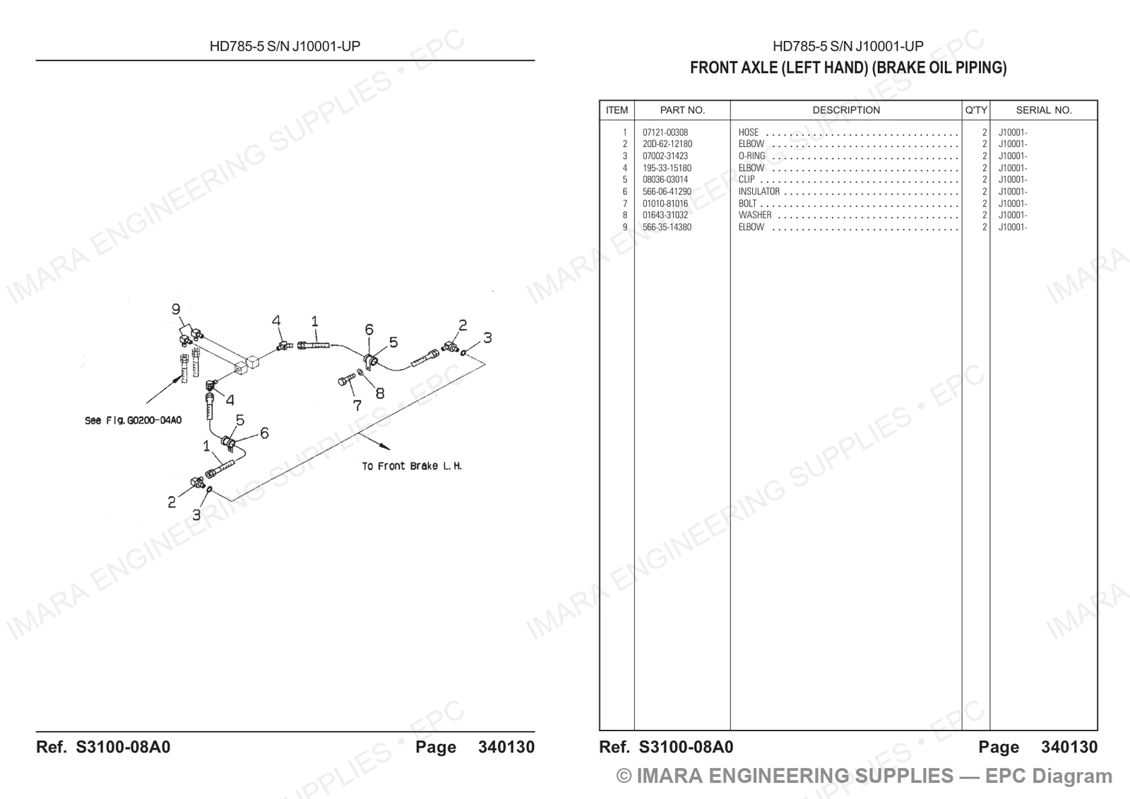 Komatsu HD785-5 Parts Diagram