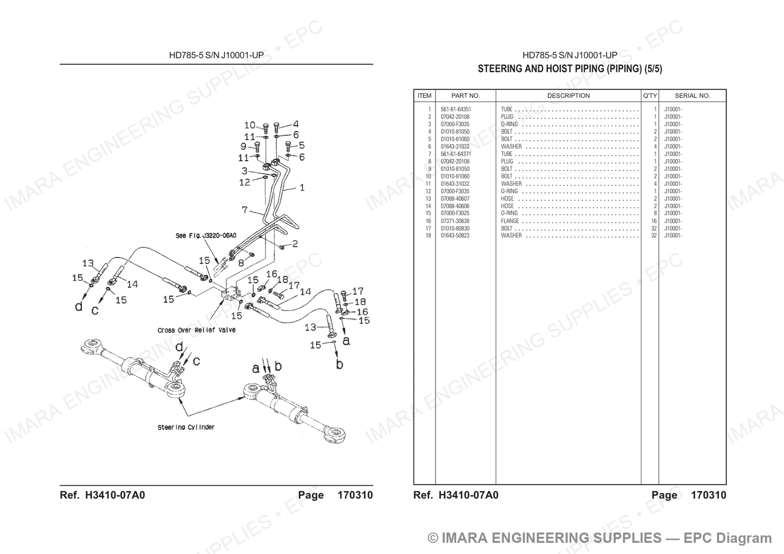 Komatsu HD785-5 Parts Diagram