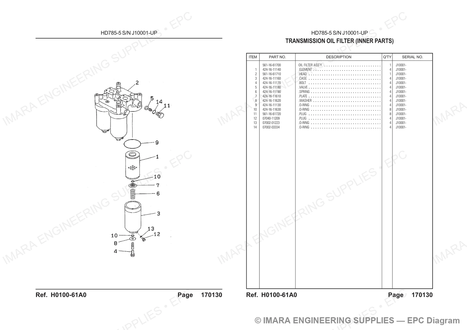 Komatsu HD785-5 Parts Diagram