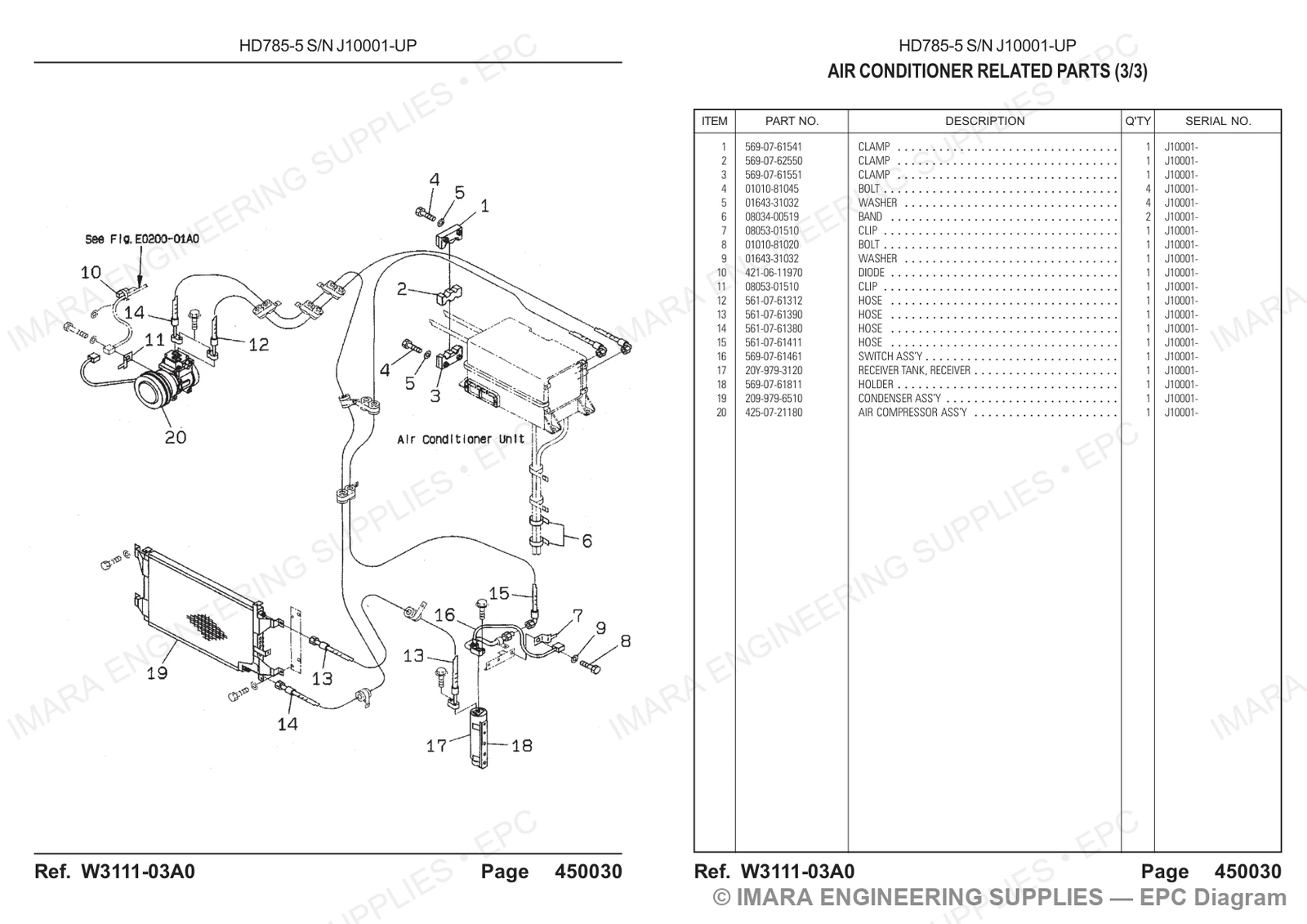 Komatsu HD785-5 Parts Diagram