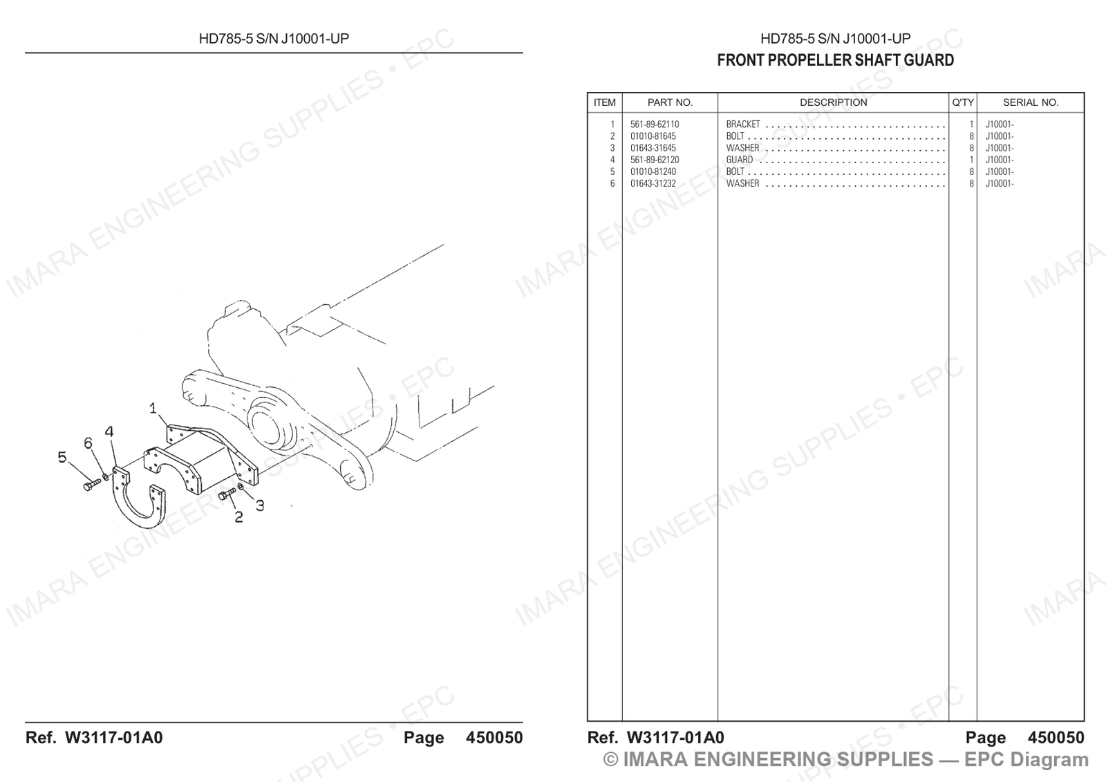 Komatsu HD785-5 Parts Diagram