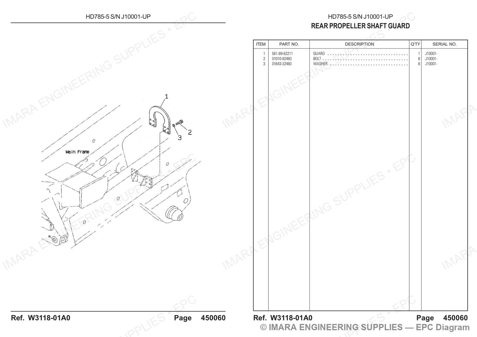 Komatsu HD785-5 Parts Diagram