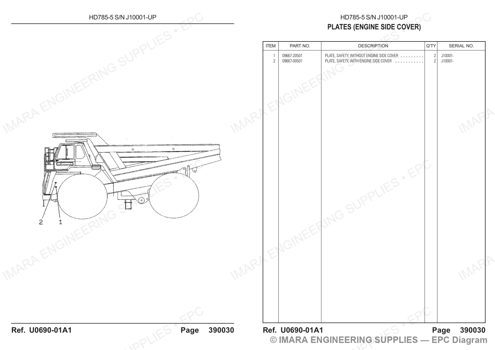Komatsu HD785-5 Parts Diagram
