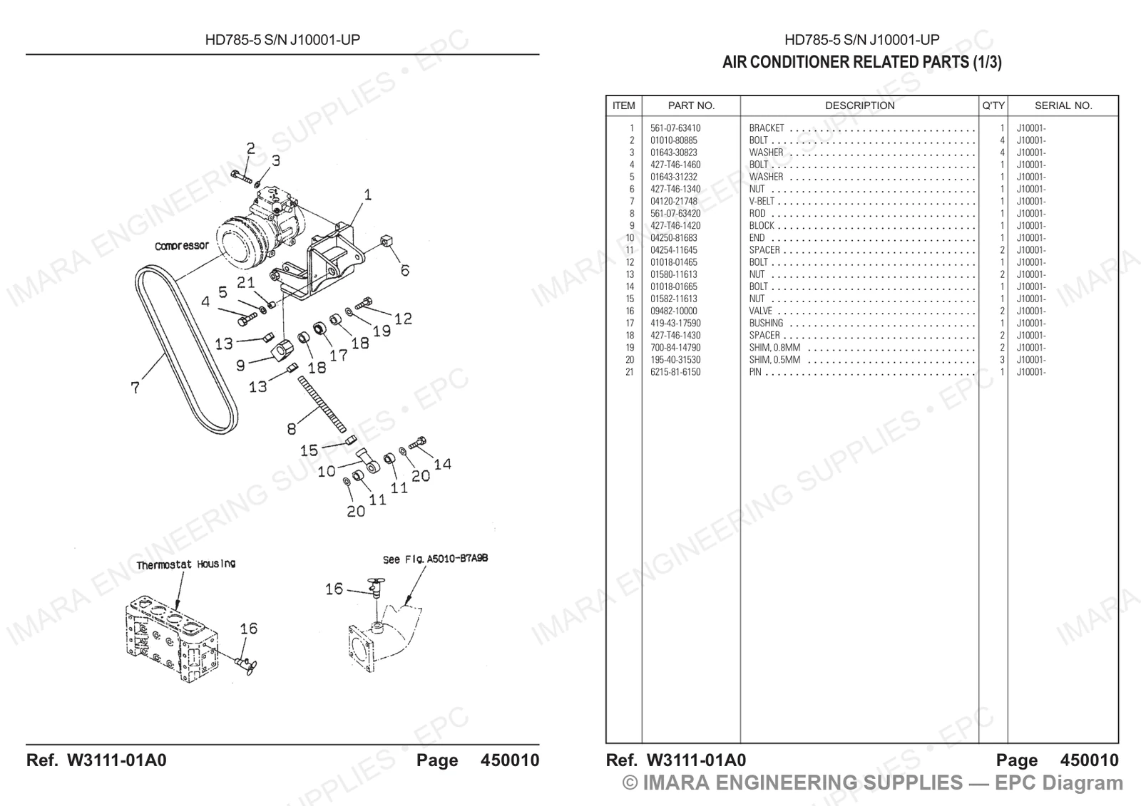 Komatsu HD785-5 Parts Diagram