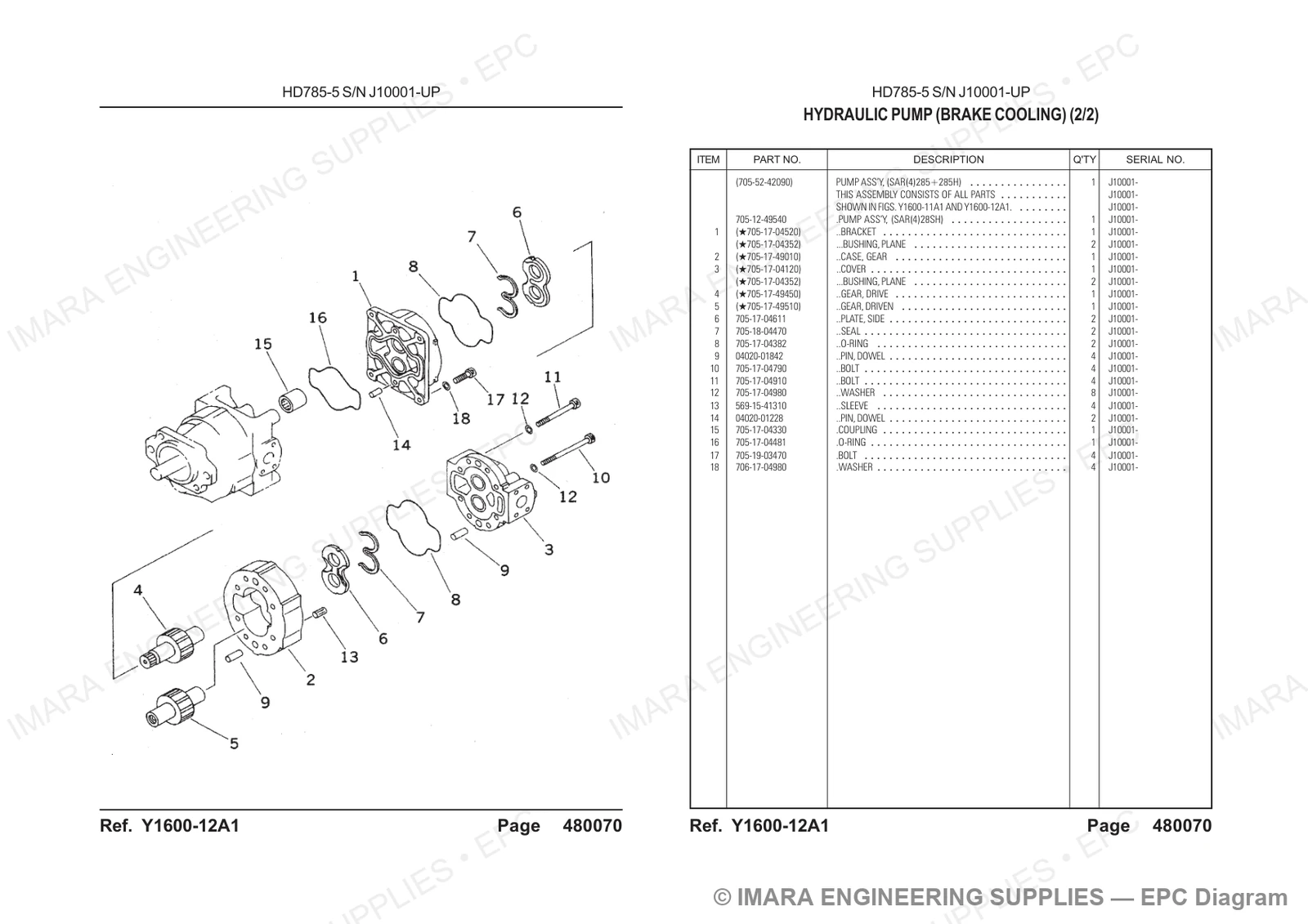 Komatsu HD785-5 Parts Diagram