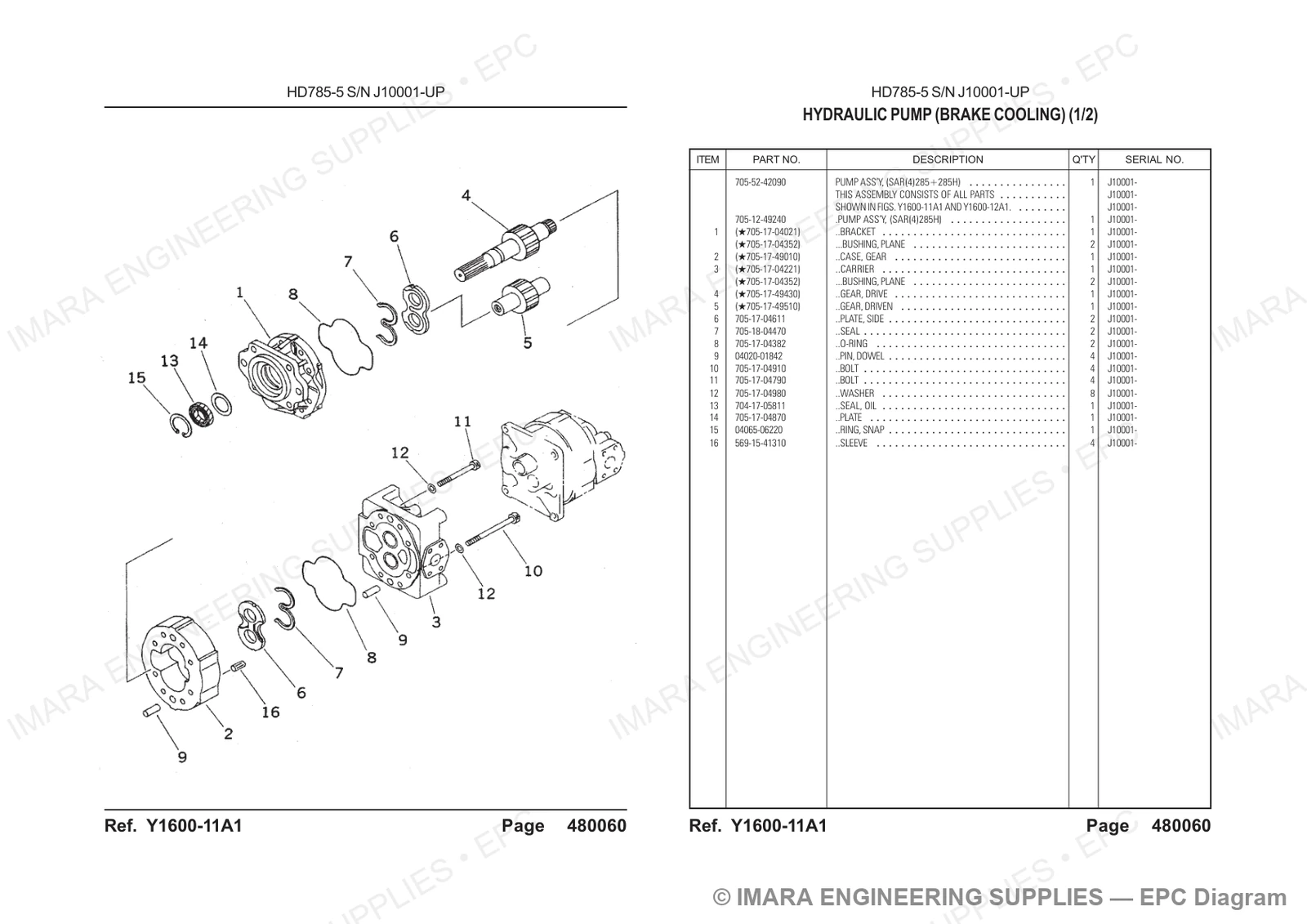 Komatsu HD785-5 Parts Diagram