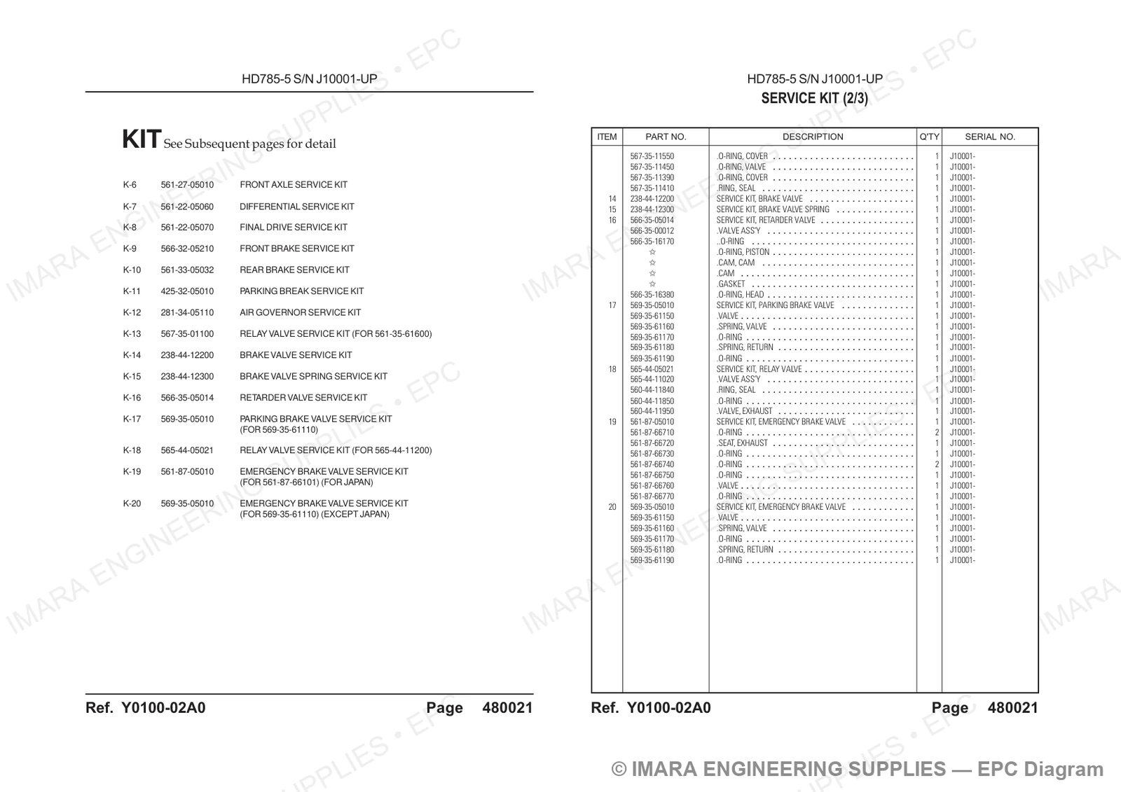 Komatsu HD785-5 Parts Diagram