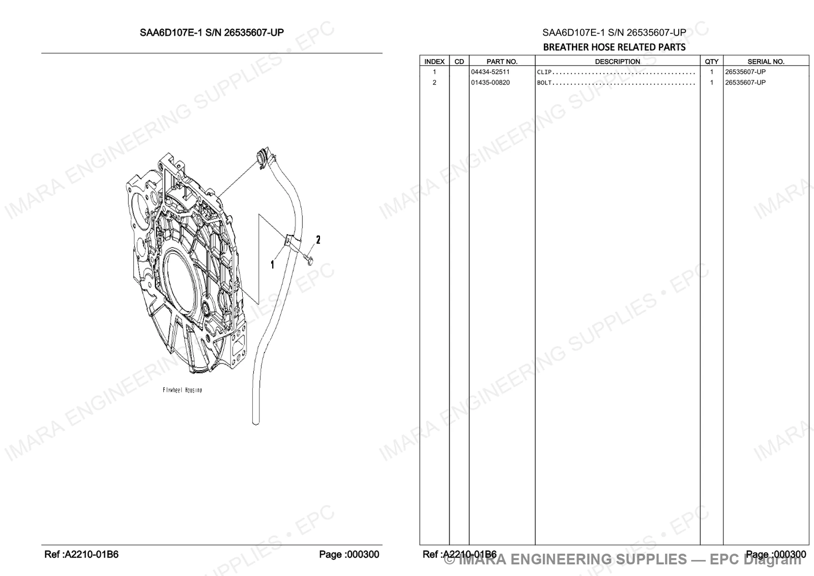 Komatsu PC200-8 Parts Diagram - BREATHER HOSE RELATED PARTS