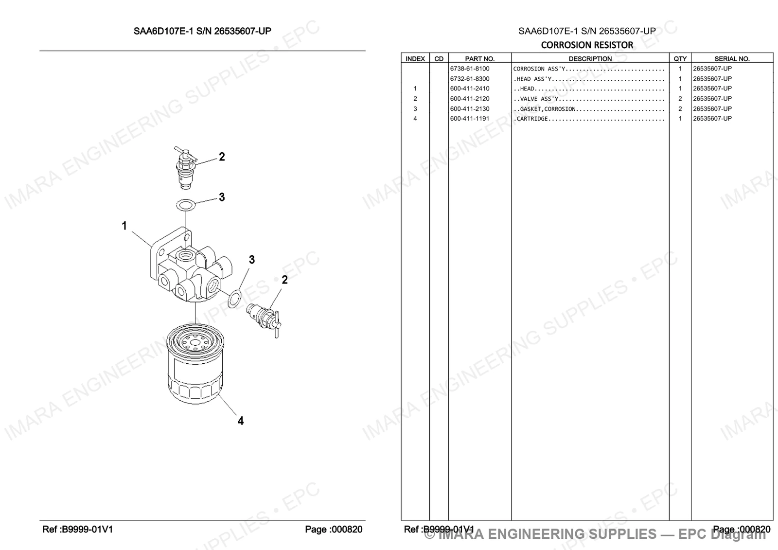 Komatsu PC200-8 Parts Diagram - CORROSION RESISTOR