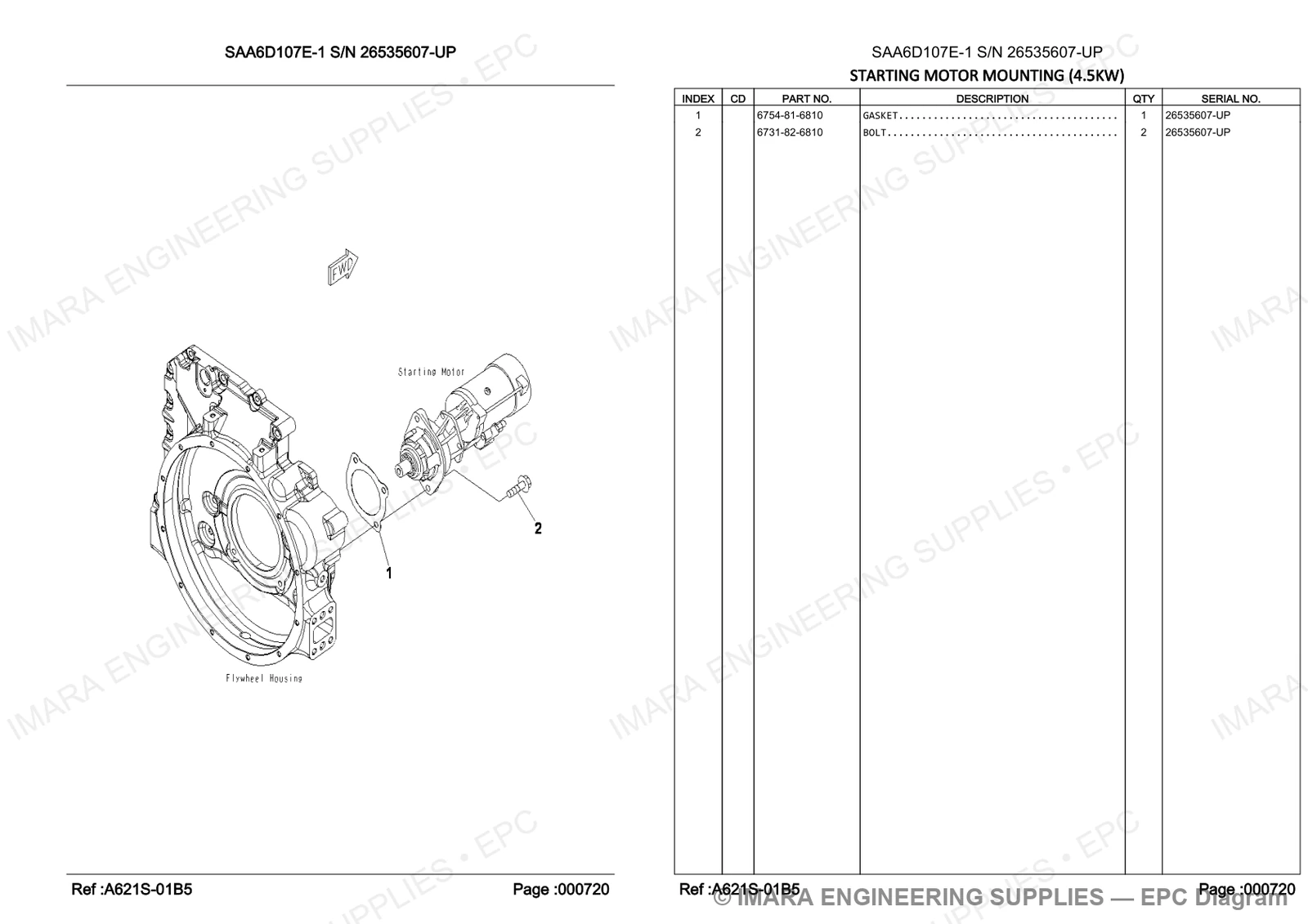 Komatsu PC200-8 Parts Diagram - STARTING MOTOR MOUNTING (4.5KW)
