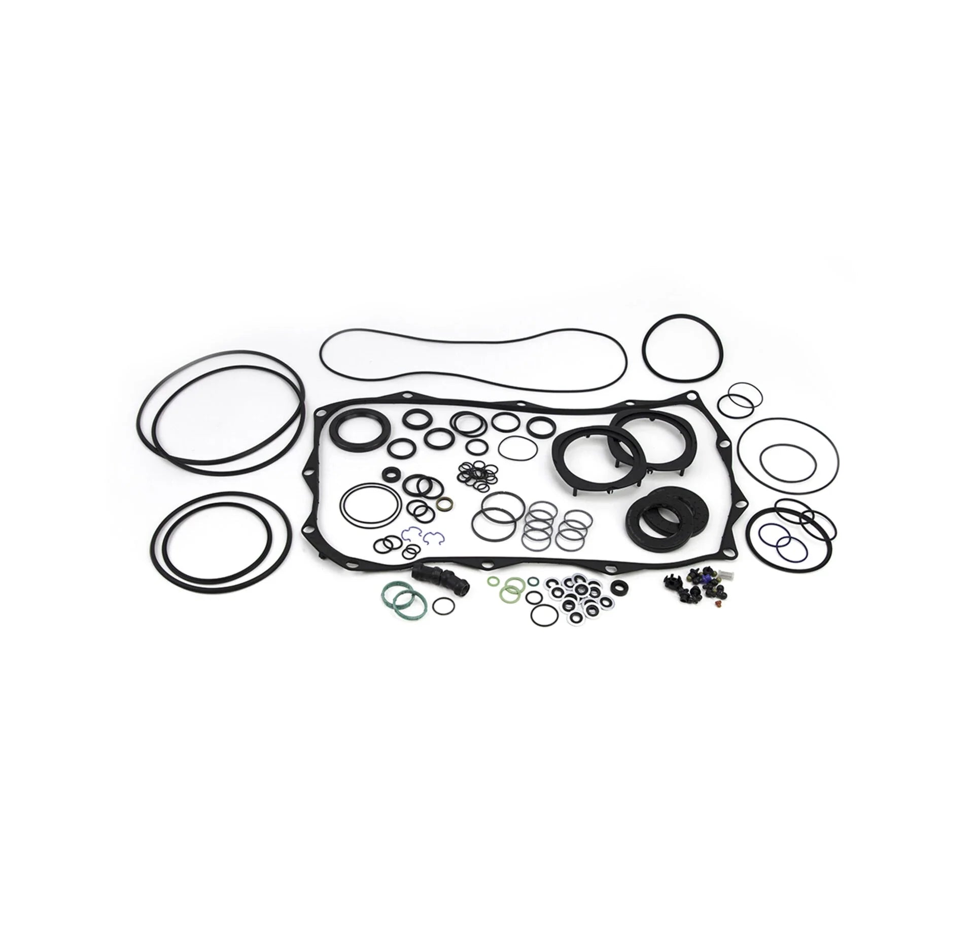 Transmission seal kits preventing fluid loss and contamination