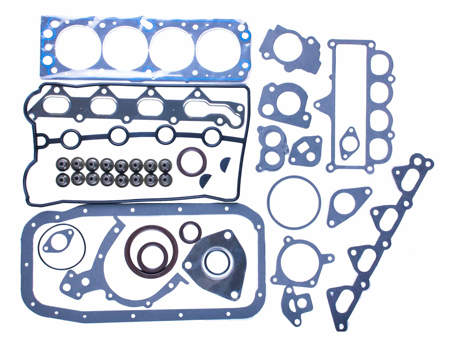 Complete engine gasket kit for sealing and engine rebuild applications